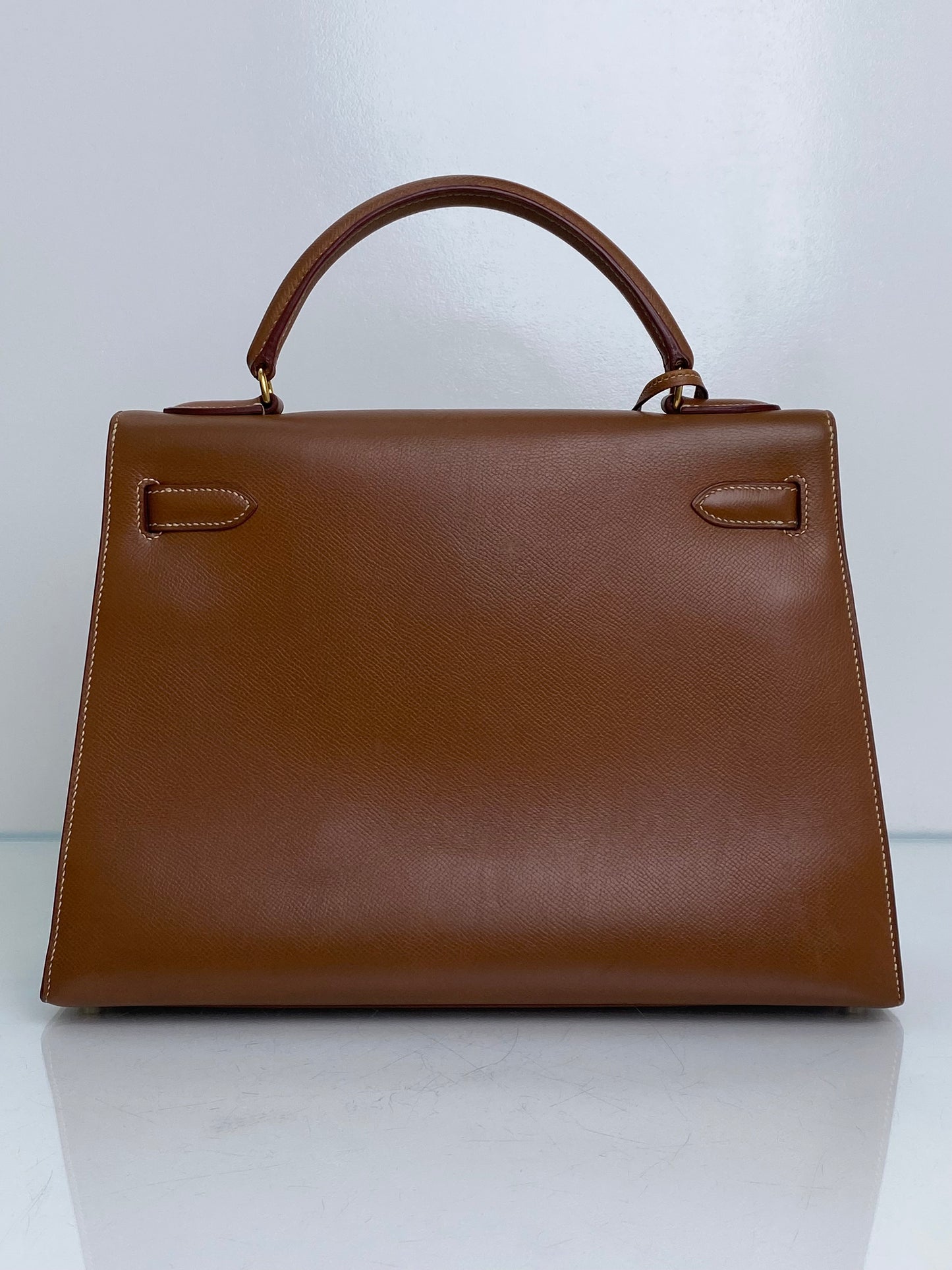 Hermes Kelly 32 Sellier Gold Epsom GHW #Z