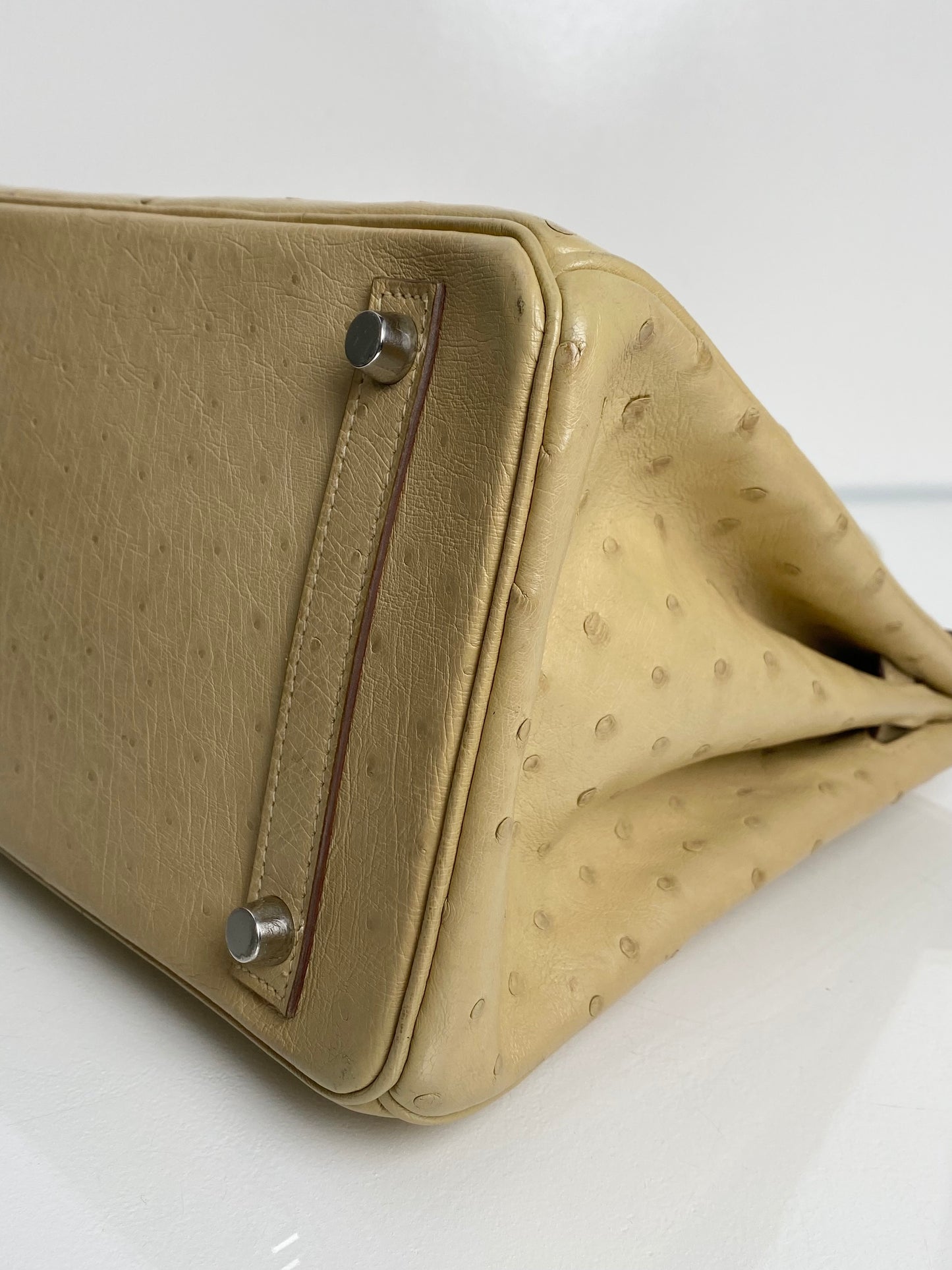 Hermes Birkin 30 Ostrich Parchemin PHW #O