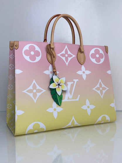 Louis Vuitton Pink & Yellow Gradient Giant Monogram OnTheGo GM Tote Bag GHW