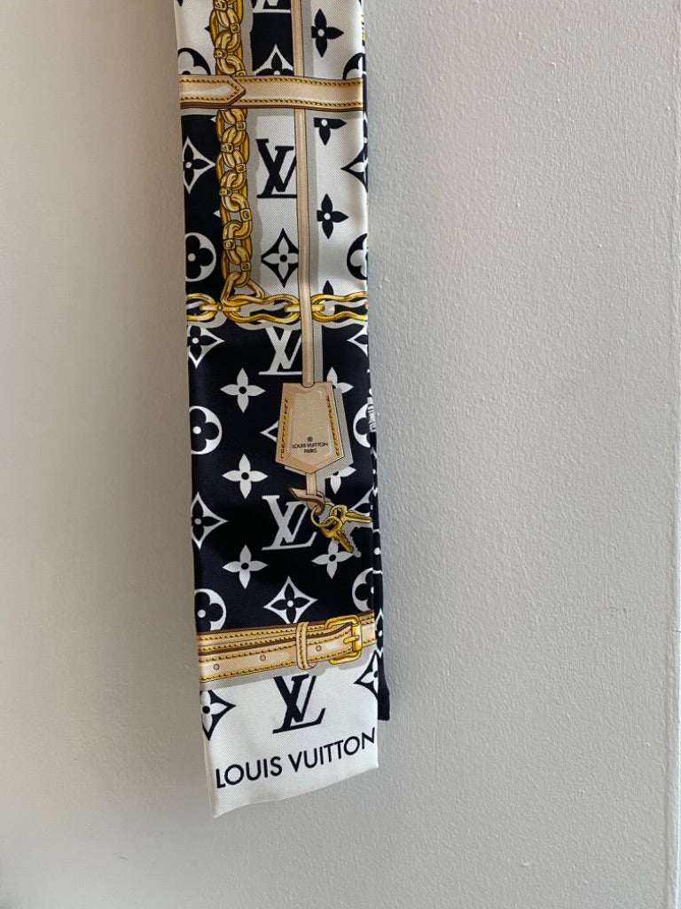 Louis Vuitton Black White & Gold Twilly – Airee Edwards