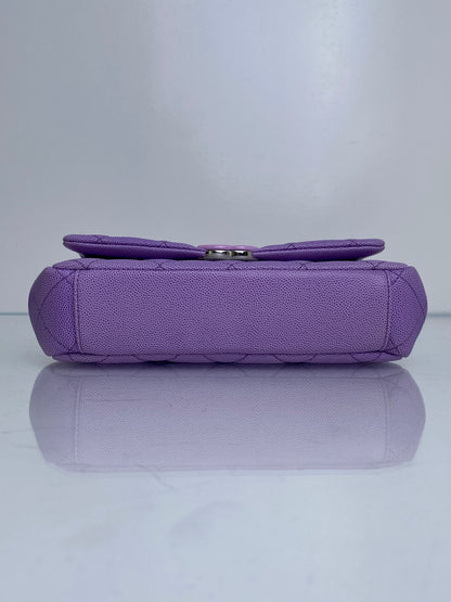 Chanel Mini Purple Ombre Flap Acrylic Chain Bag SHW