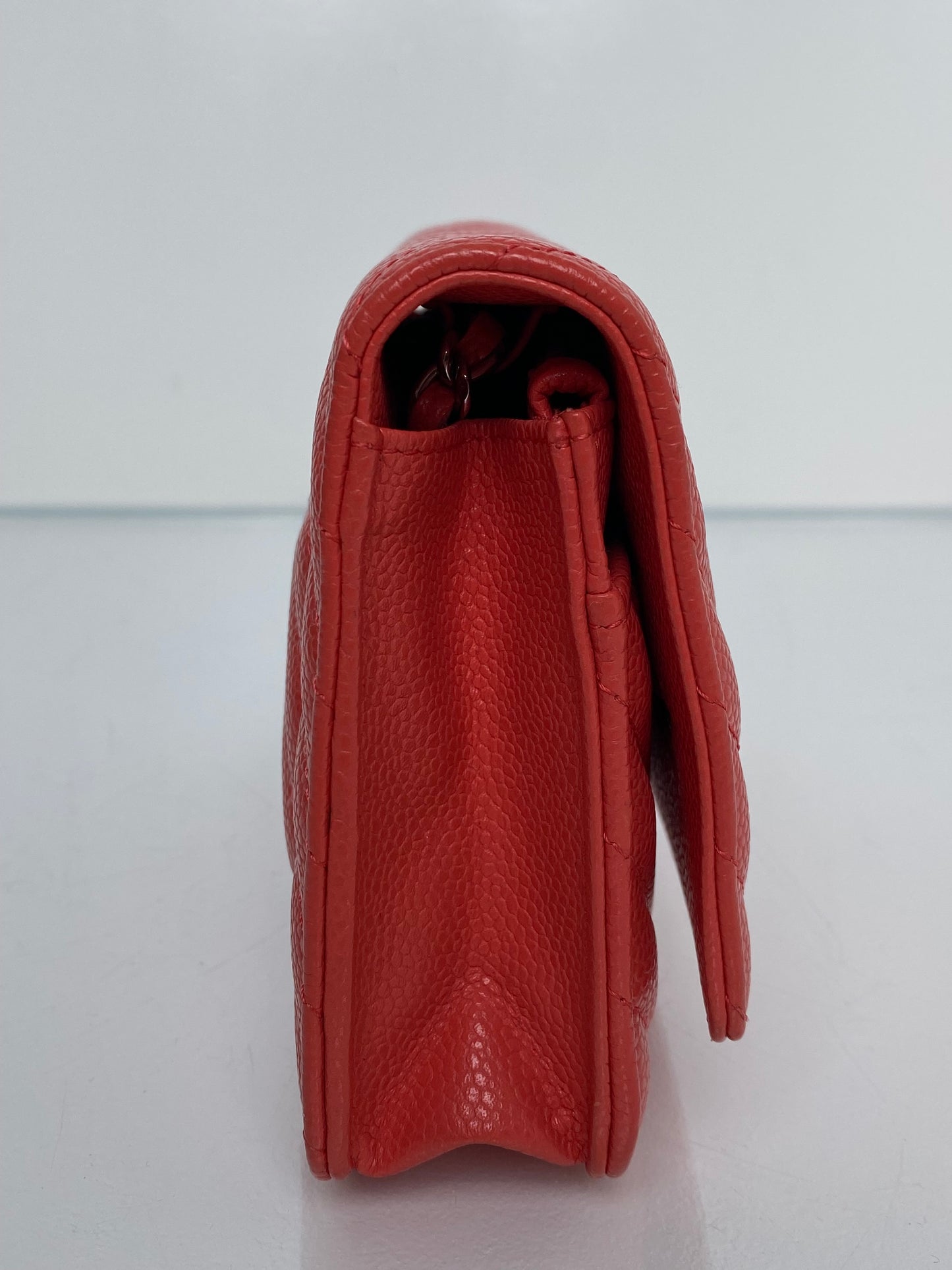 Chanel Pink & Orange Chevron Caviar WOC, SHW