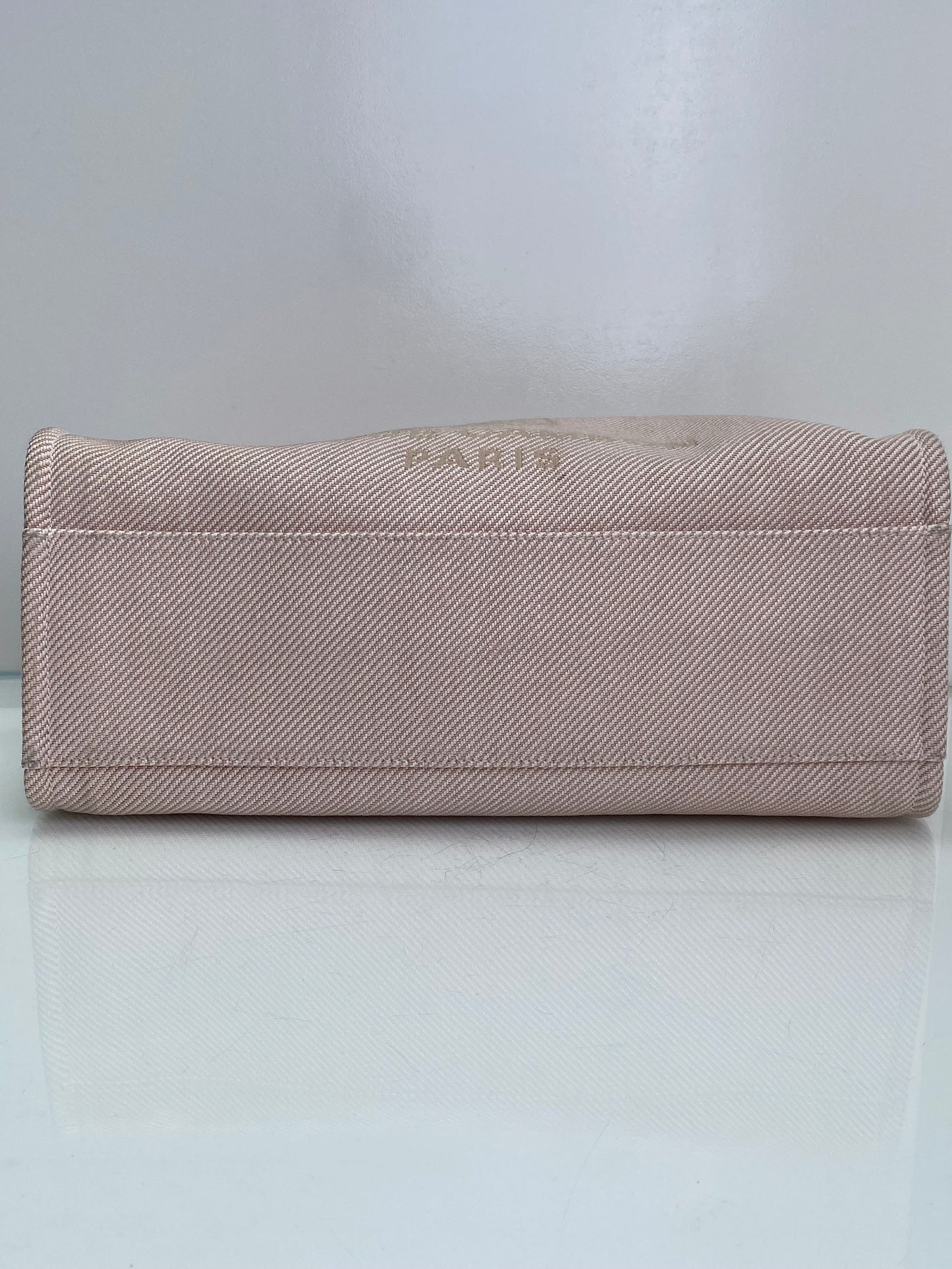 Chanel Light Pink Mixed Fibers Deauville Tote Bag GHW