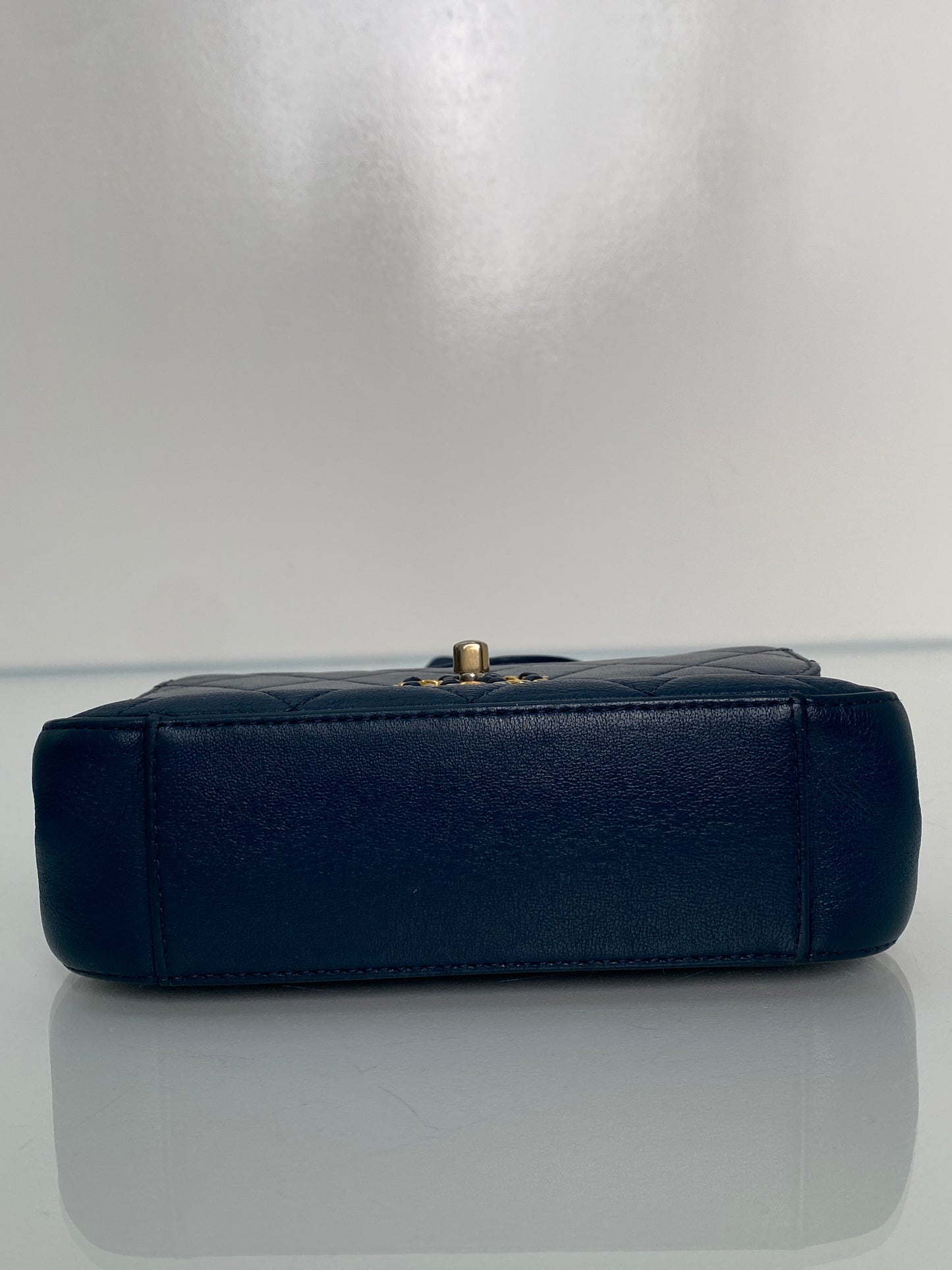 Chanel Teal Quilted Lamsbkin Infinity Top Handle Bag GHW #28