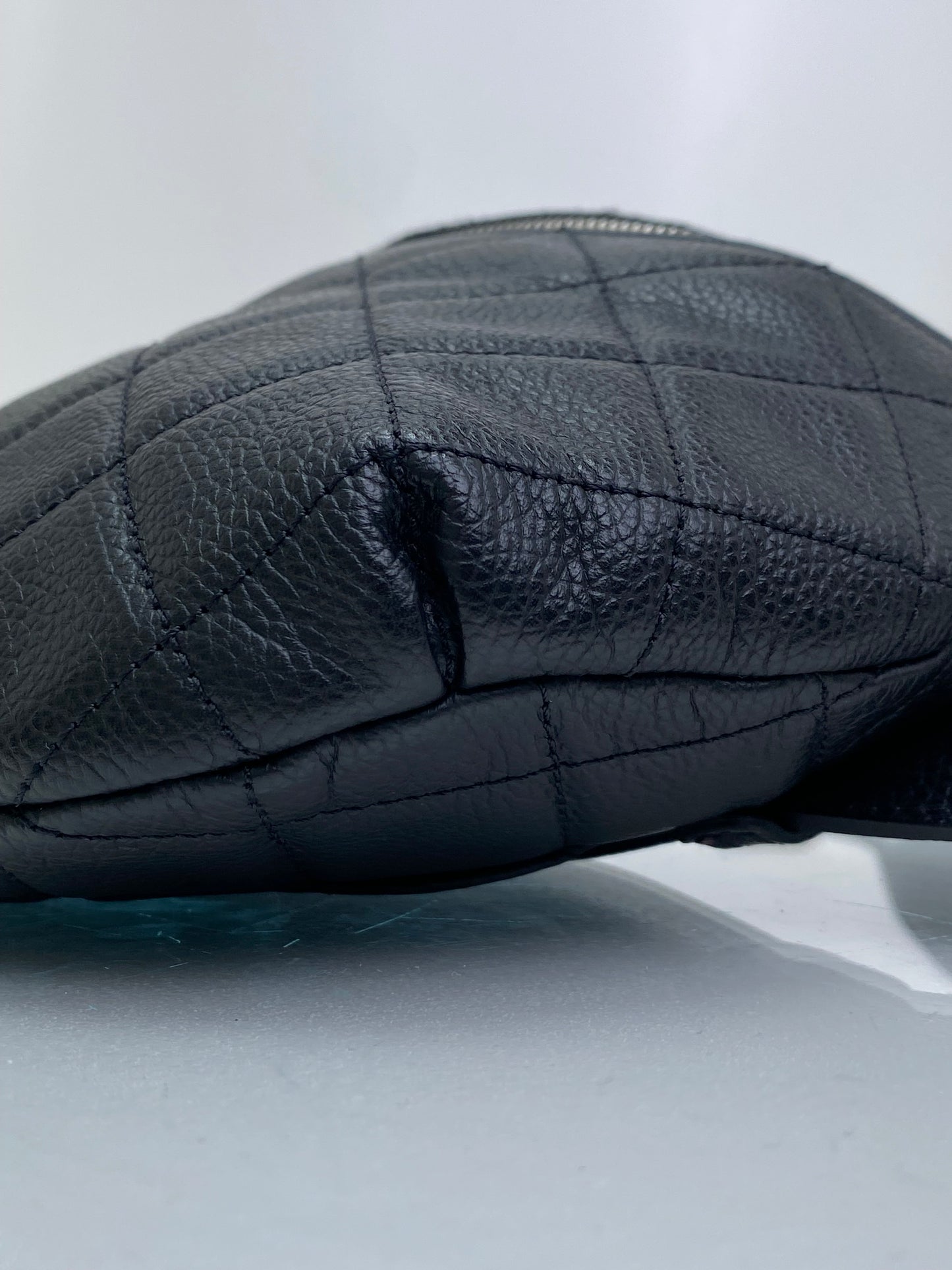 Chanel Black Uniform Quilted Bum Bag SHW