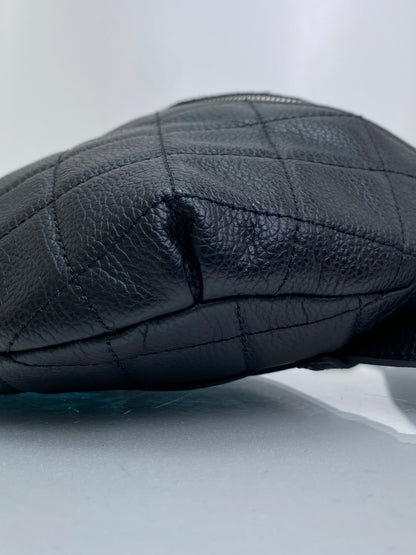Chanel Black Uniform Quilted Bum Bag SHW