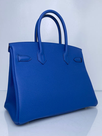 Hermes Birkin 30 Bleu Zellige Togo GHW #U