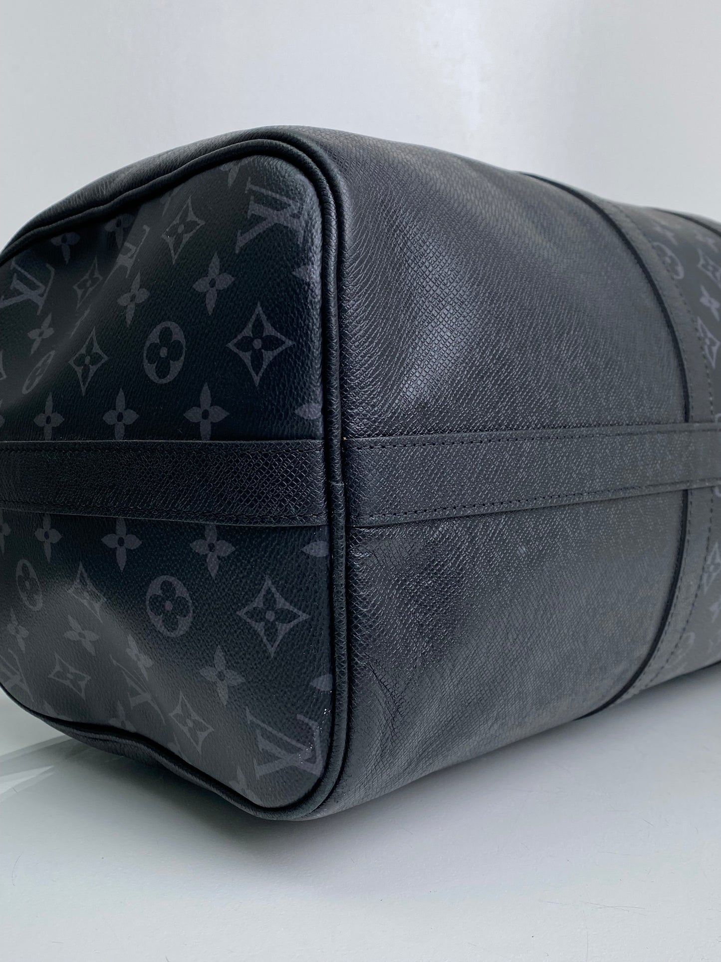 Louis Vuitton Monogram Eclipse Taigarama Keepall Banduoliere 50 SHW
