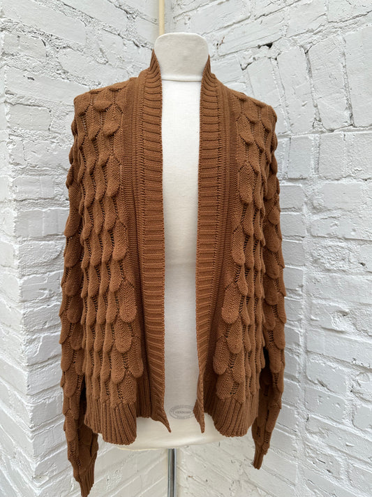 Dress To Brown Knit Cardigan, S