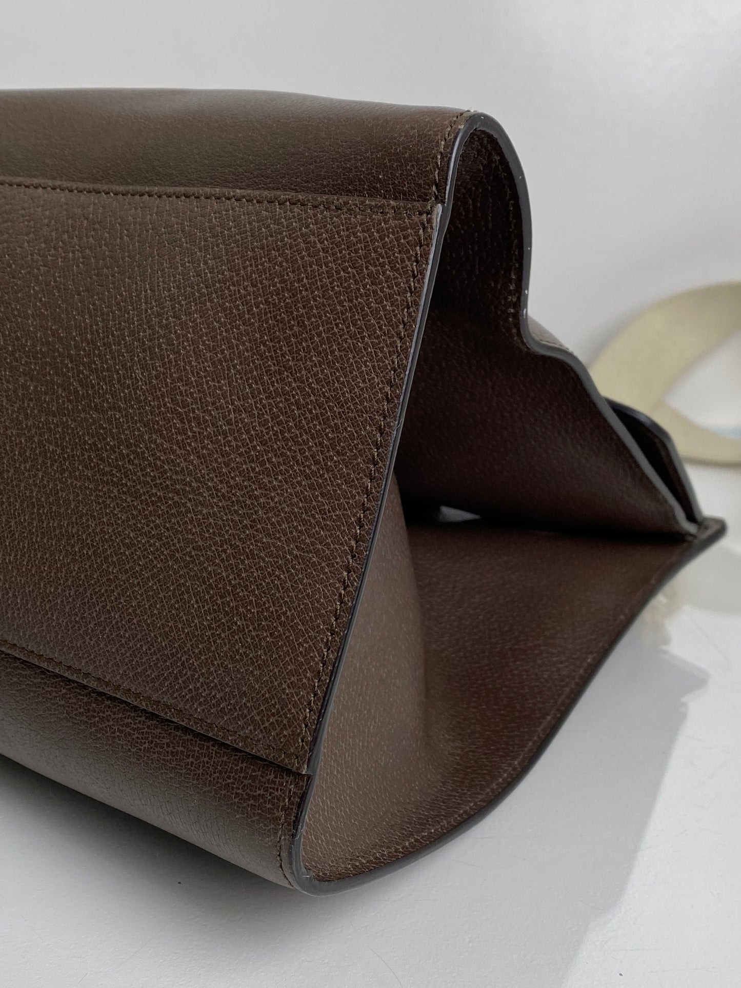 Gucci Brown Linea Totem Web Stripe Tote with Crystal Butterfly GHW