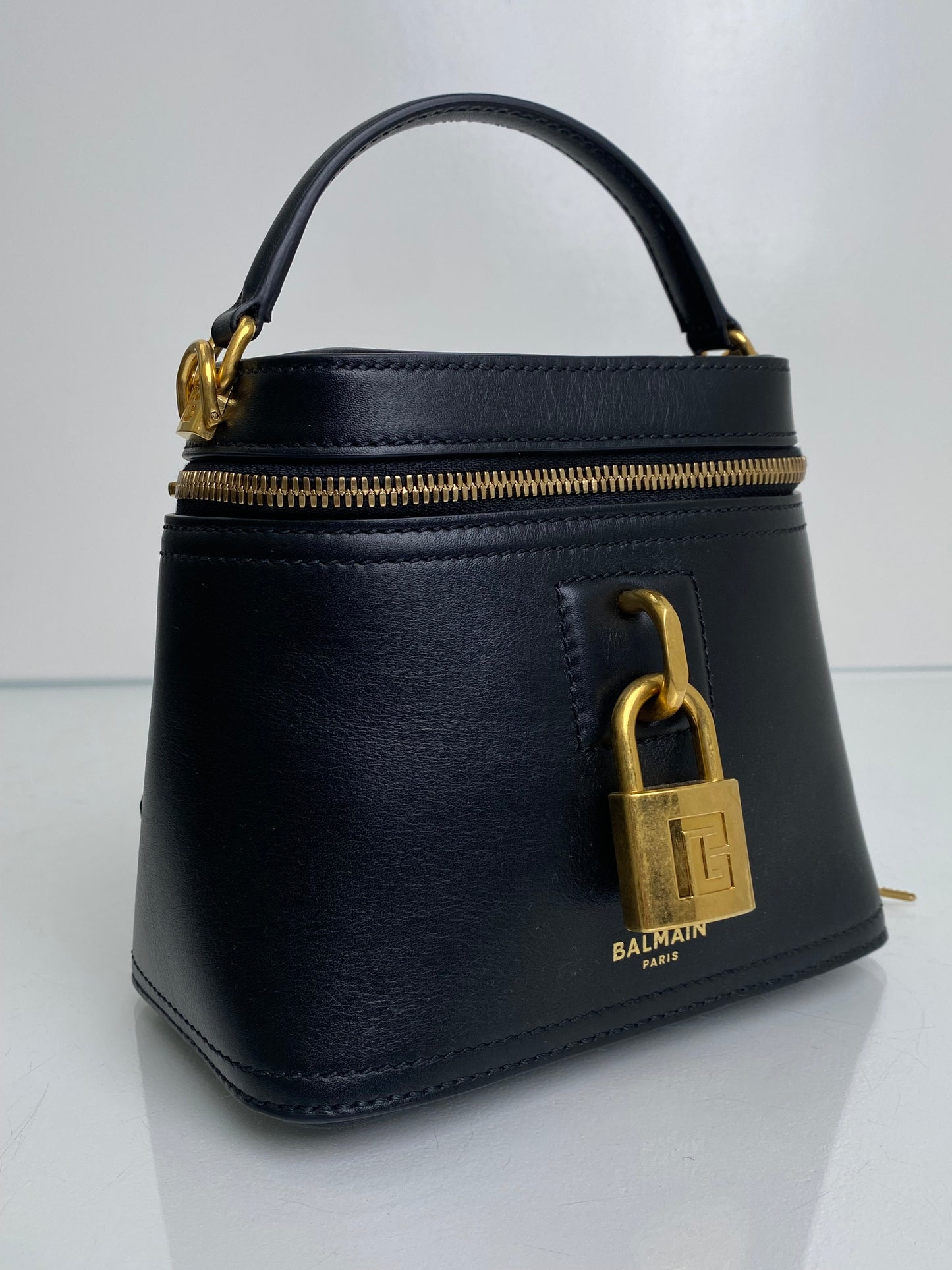 Balmain Black Pulse Vanity Bag GHW