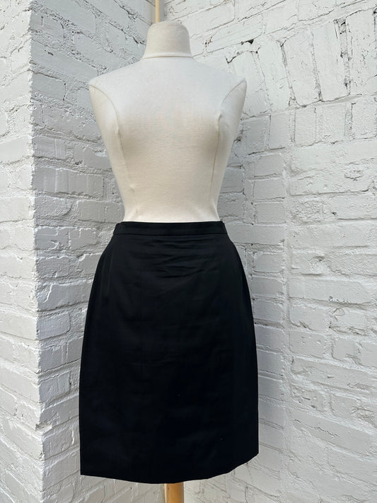 Chanel Black Vintage Skirt, 44