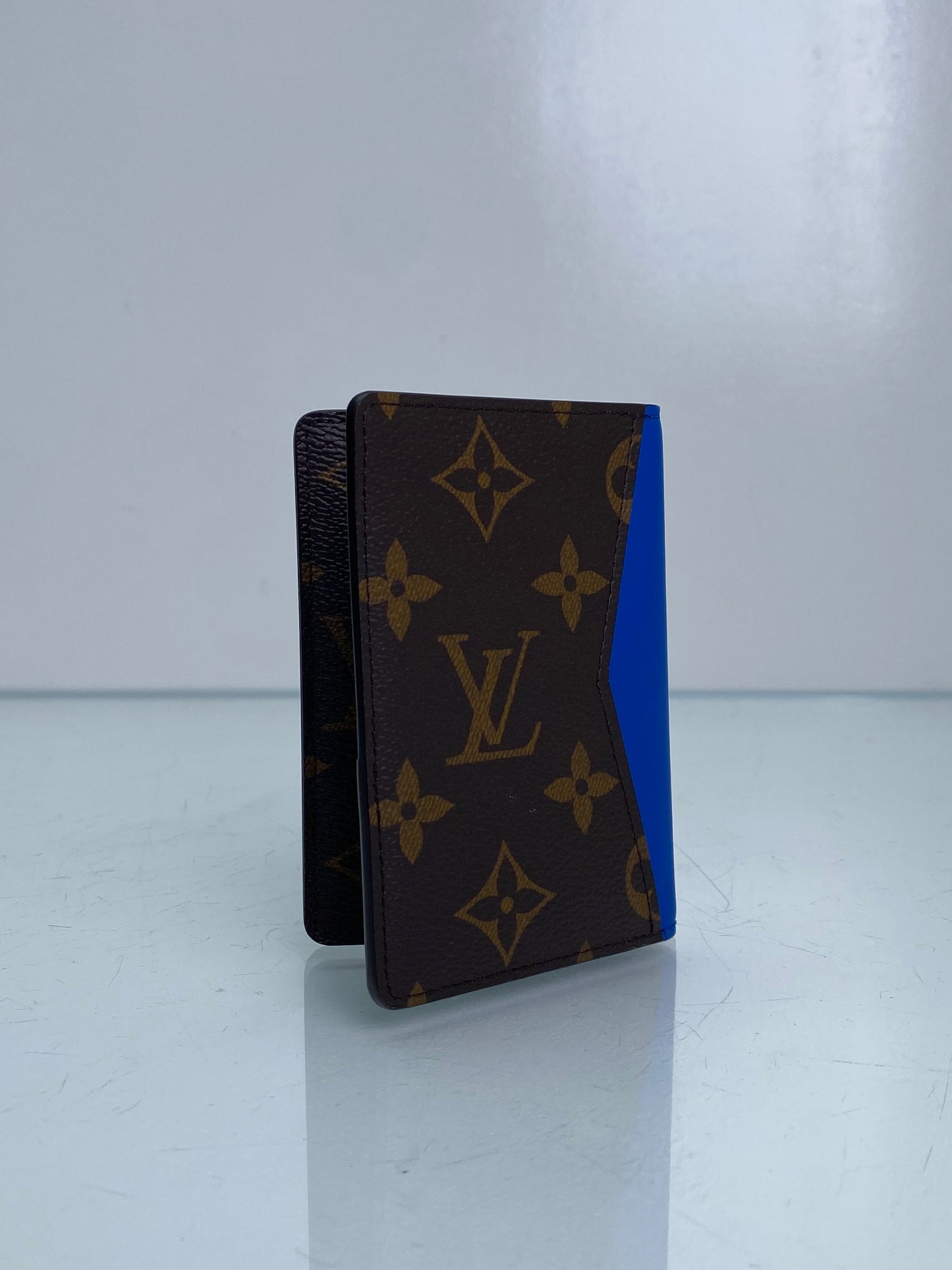 Louis Vuitton Monogram & Blue Pocket Organizer Wallet
