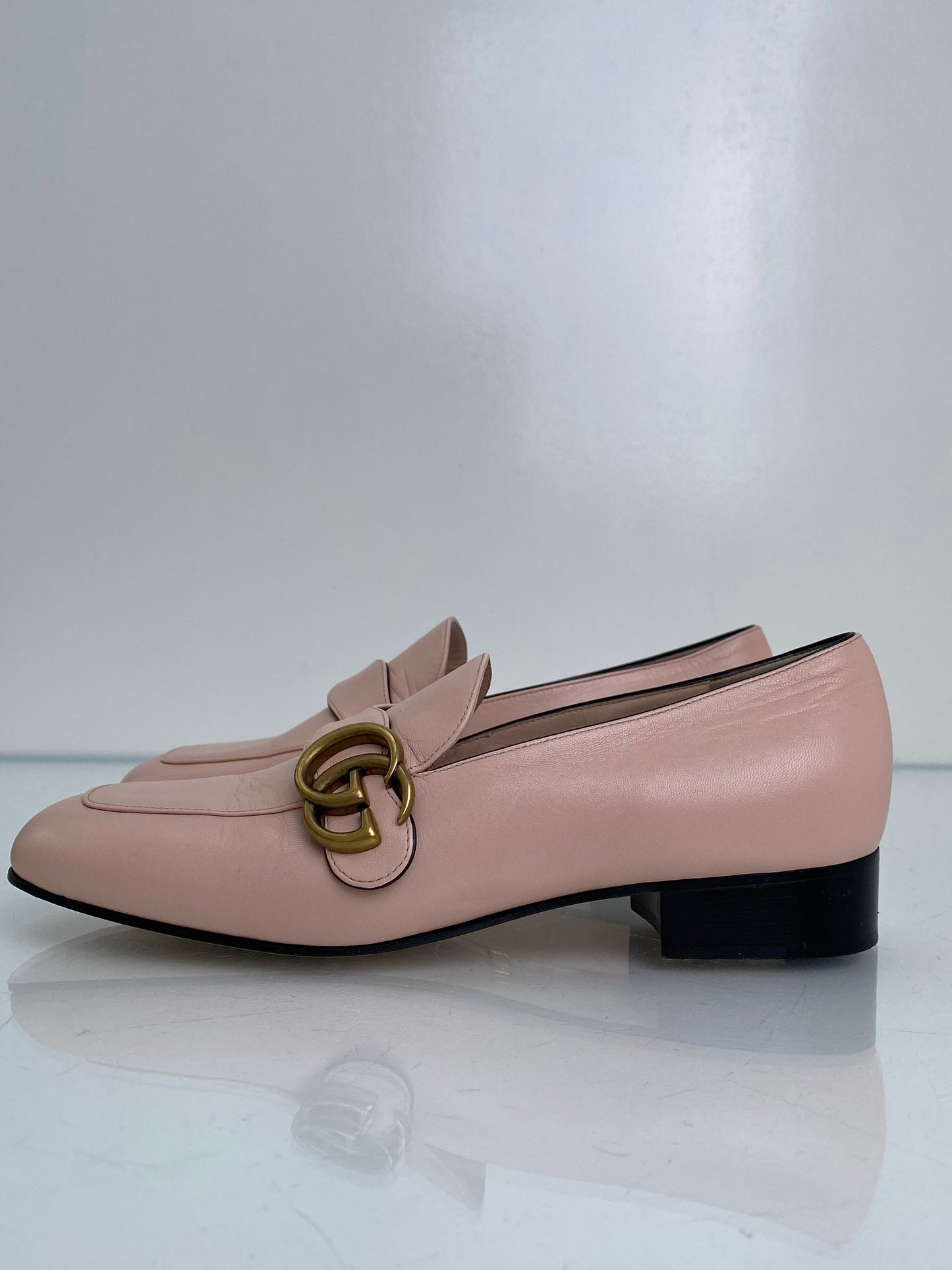 Gucci Light Pink Marmont Loafers, 37.5
