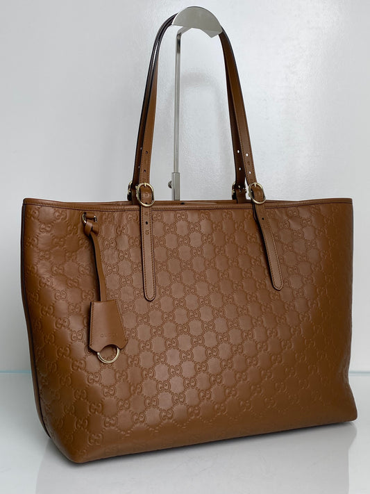 Gucci Guccisima Brown Tote GHW