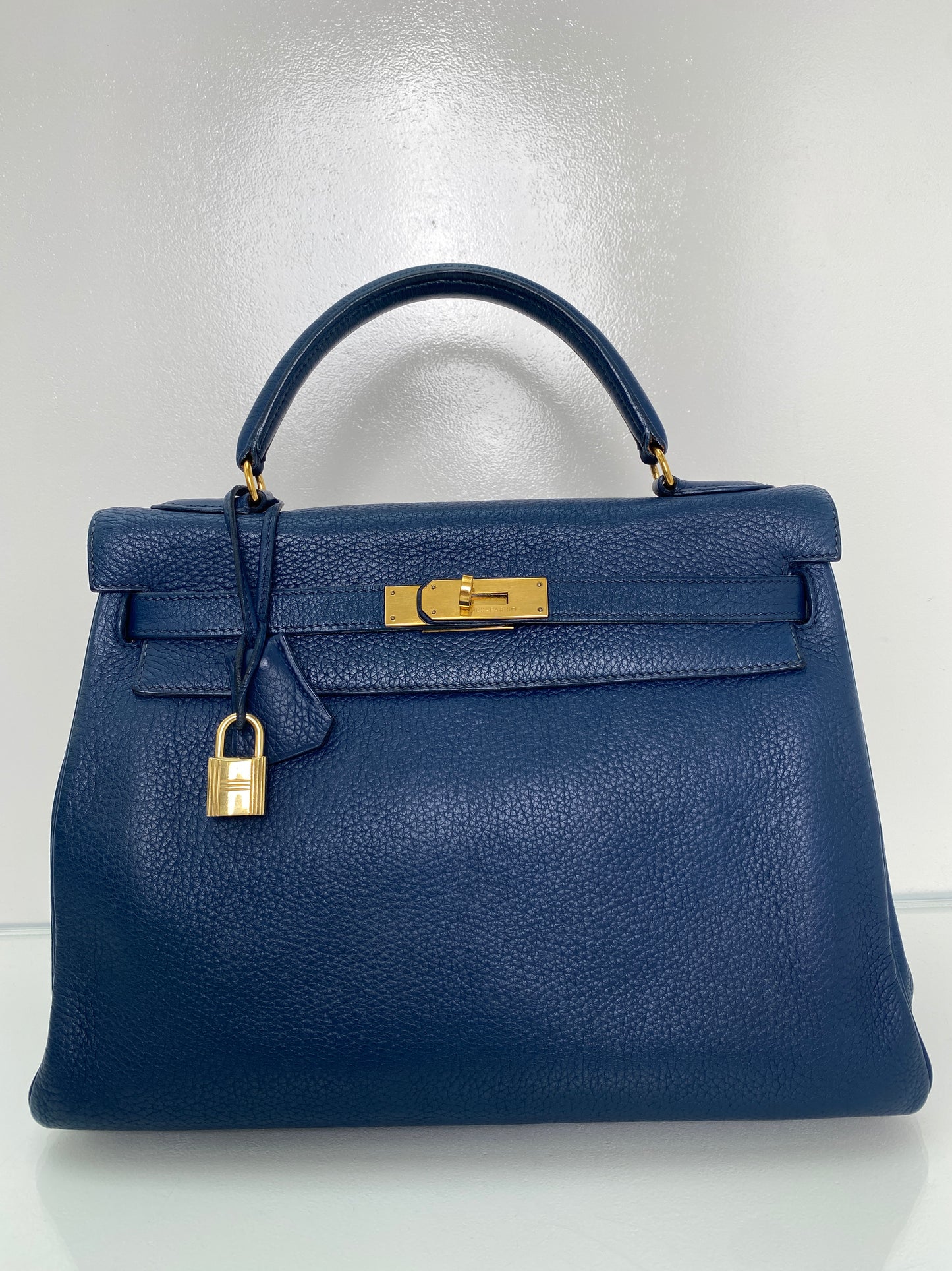 Hermes Birkin 32 Bleu Midnight Togo #Y Circle