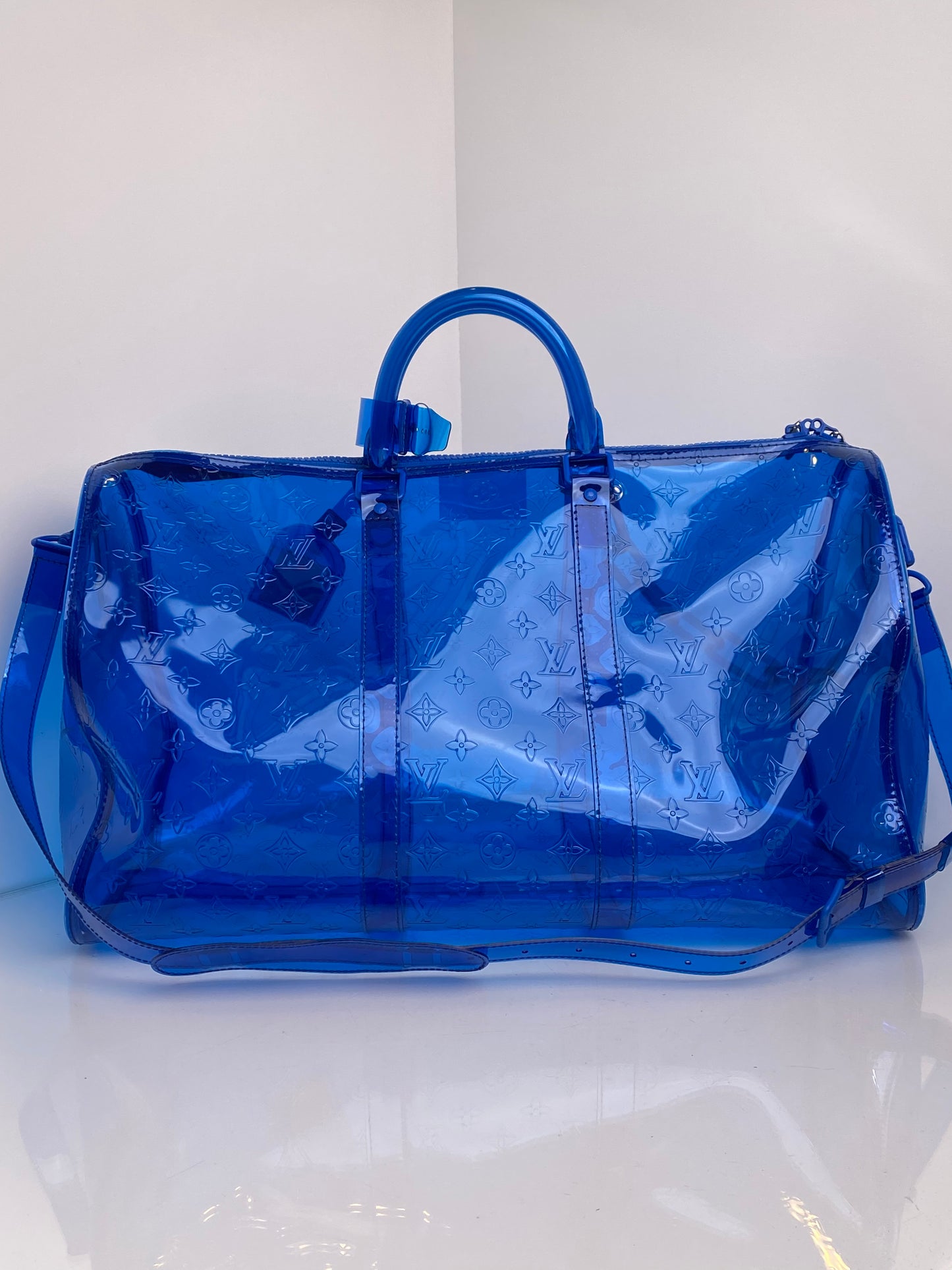 Louis Vuitton Blue Clear Keepall 50