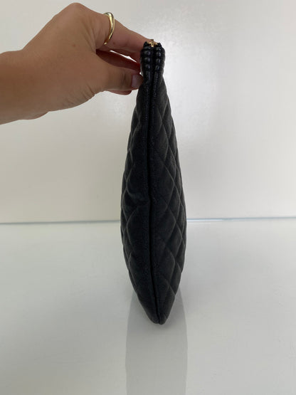 Chanel Black Boy Large O Pouch Bag GHW