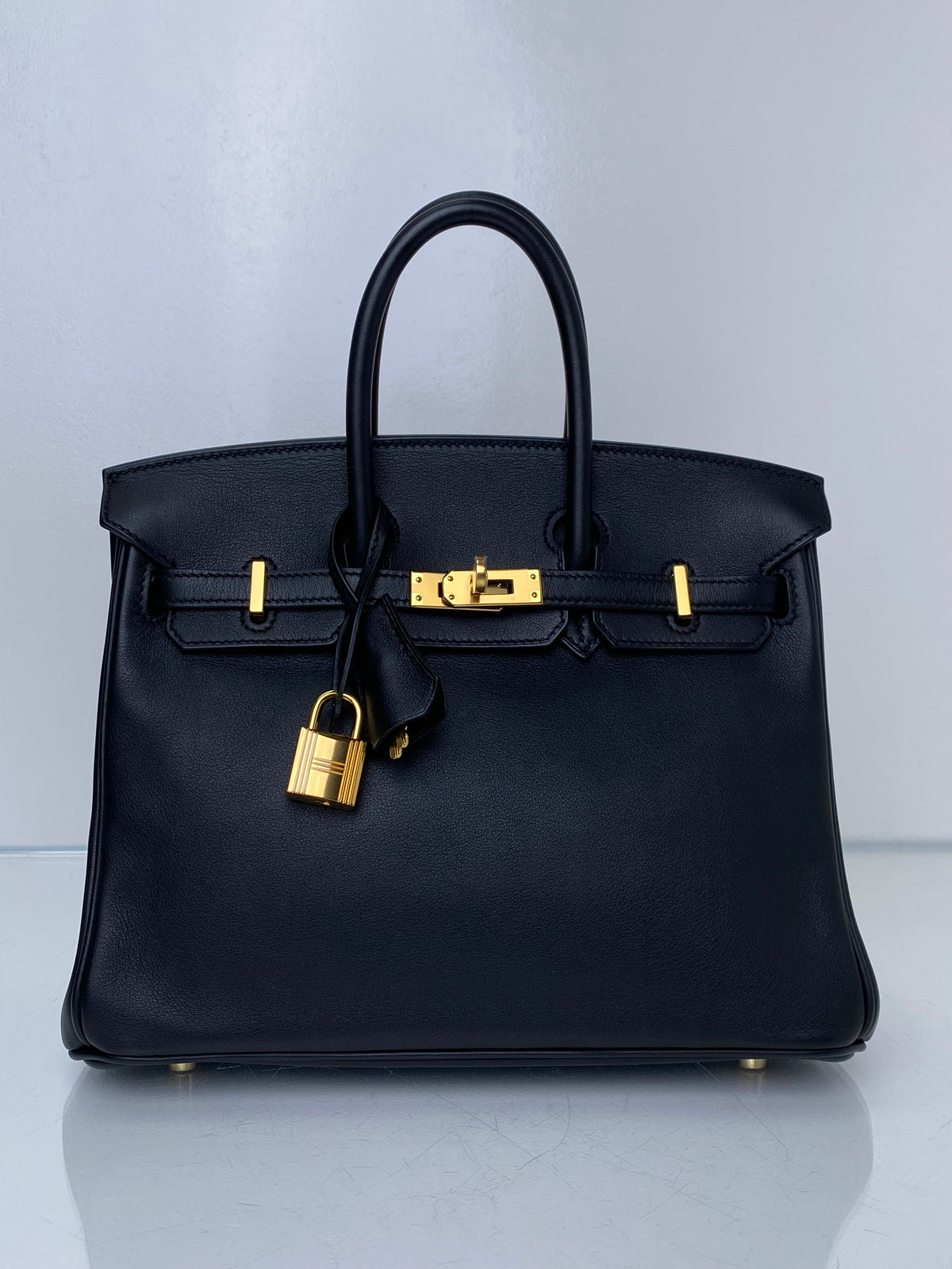 Hermes Birkin 25 Noir Swift #X