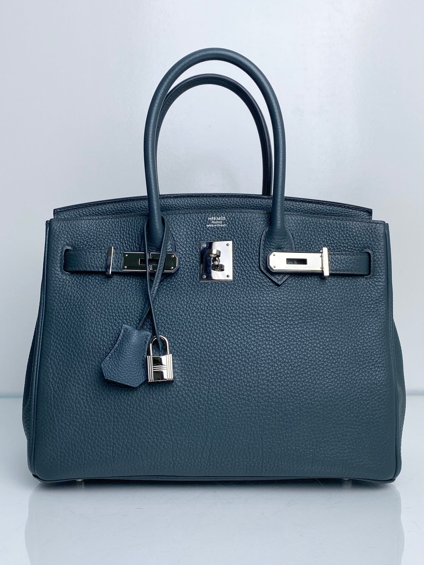 Hermes Birkin 30 Bleu Orage Togo PHW #Q