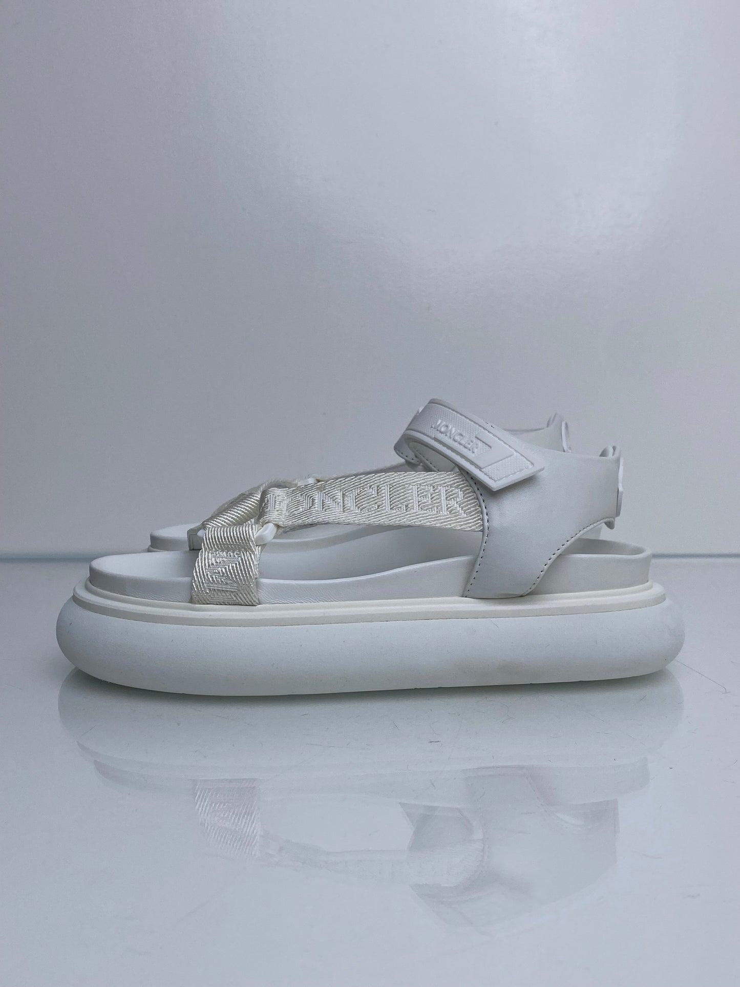 Moncler Catura White Dad Sandals, 35