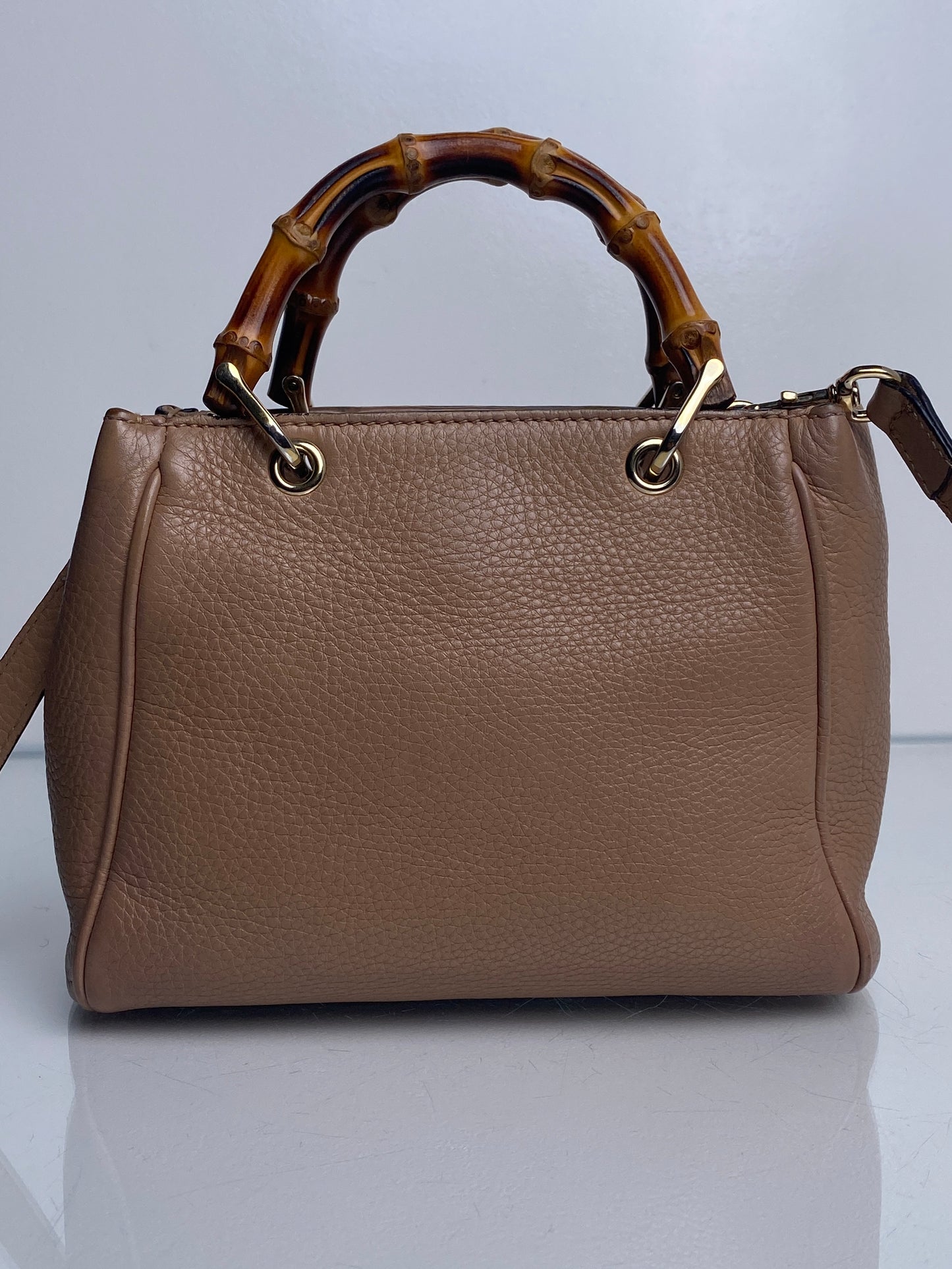 Gucci Vintage Nude Diana Bamboo Bag LGHW