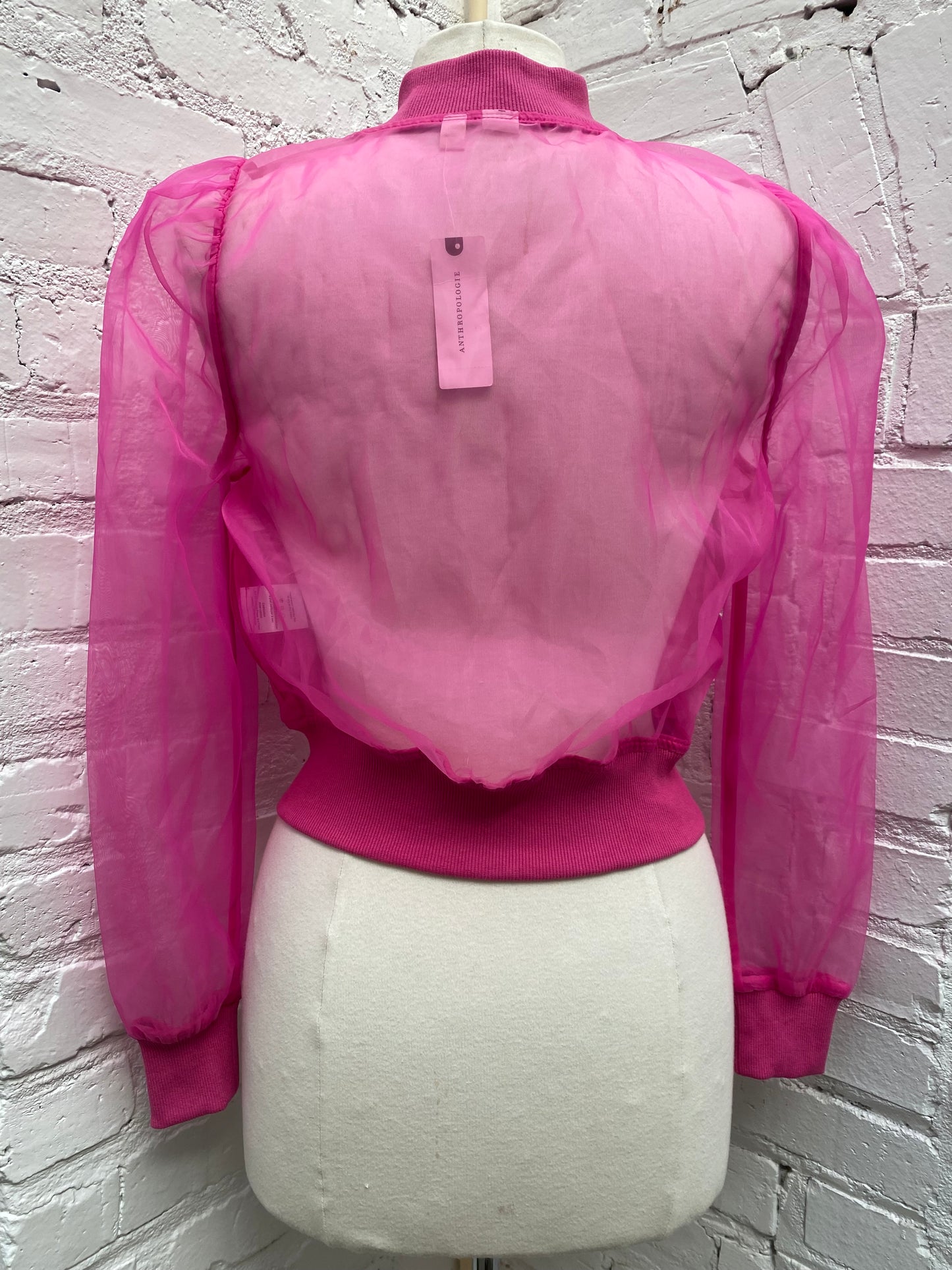 Dolan Hot Pink Sheer Jacket, XS