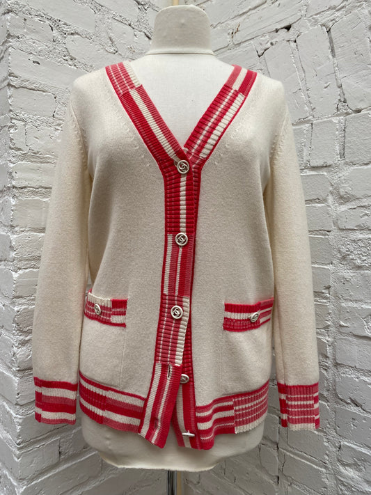 Chanel Deuville Biarritz Venise Cashmere Cardigan, 36