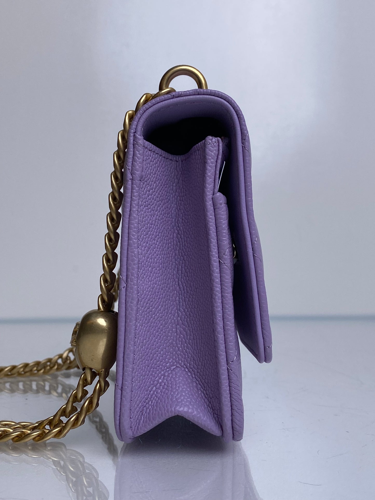 Chanel Lilac Coco Crush Caviar WOC Bag GHW