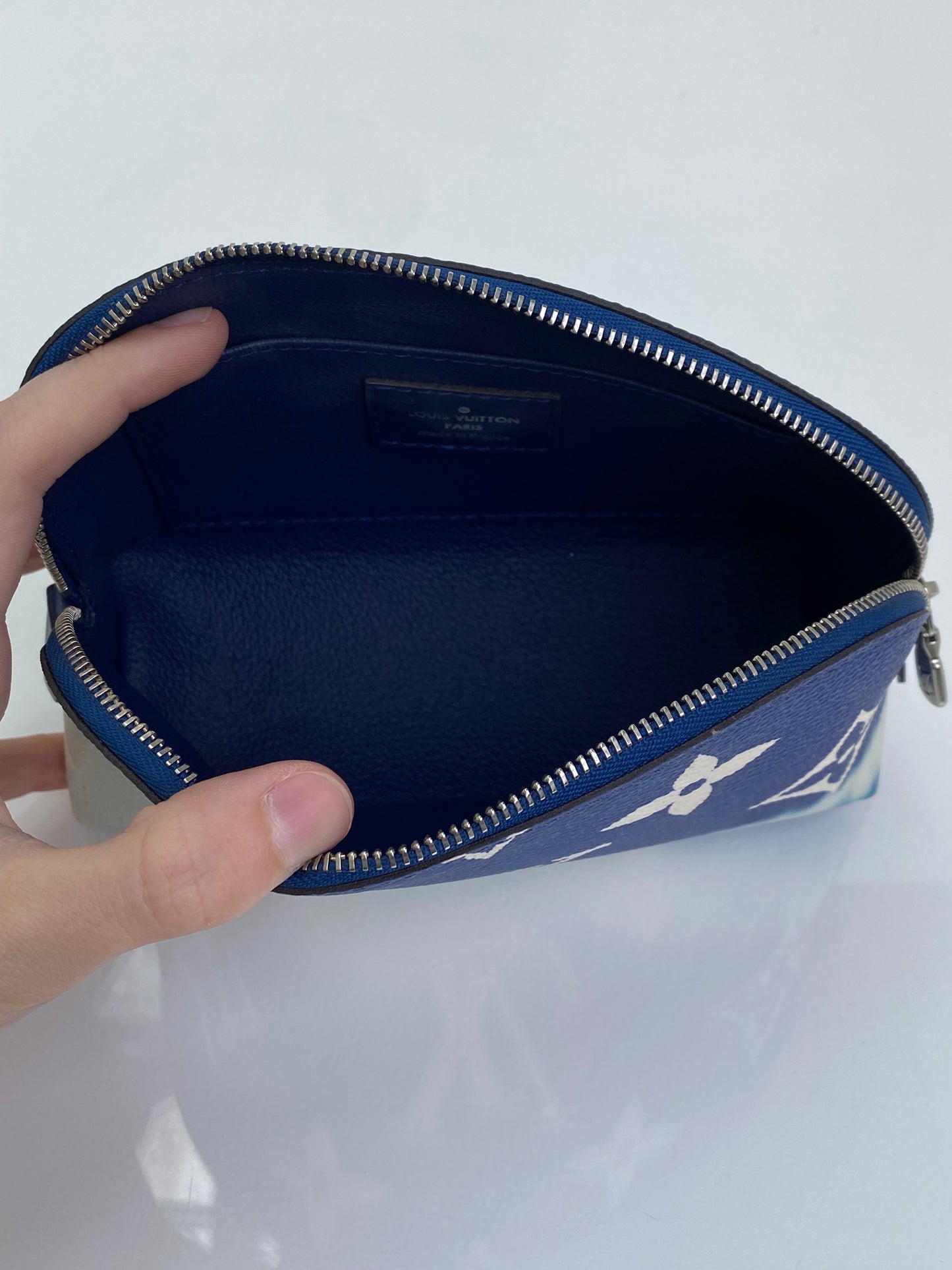 Louis Vuitton Blue Giant Monogram Escale Cosmetic Bag SHW