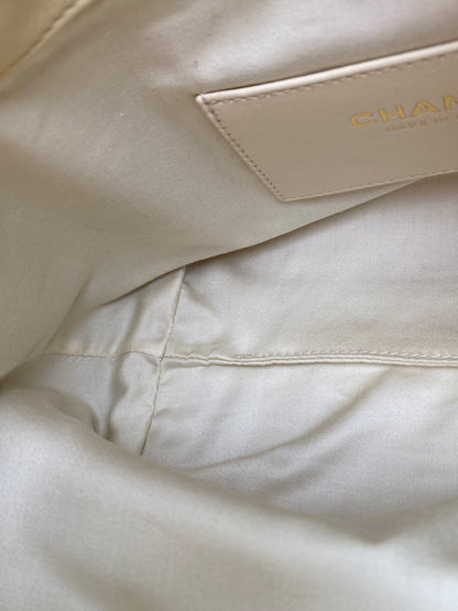 Chanel 26C Light Beige Quilted Hobo Bag GHW