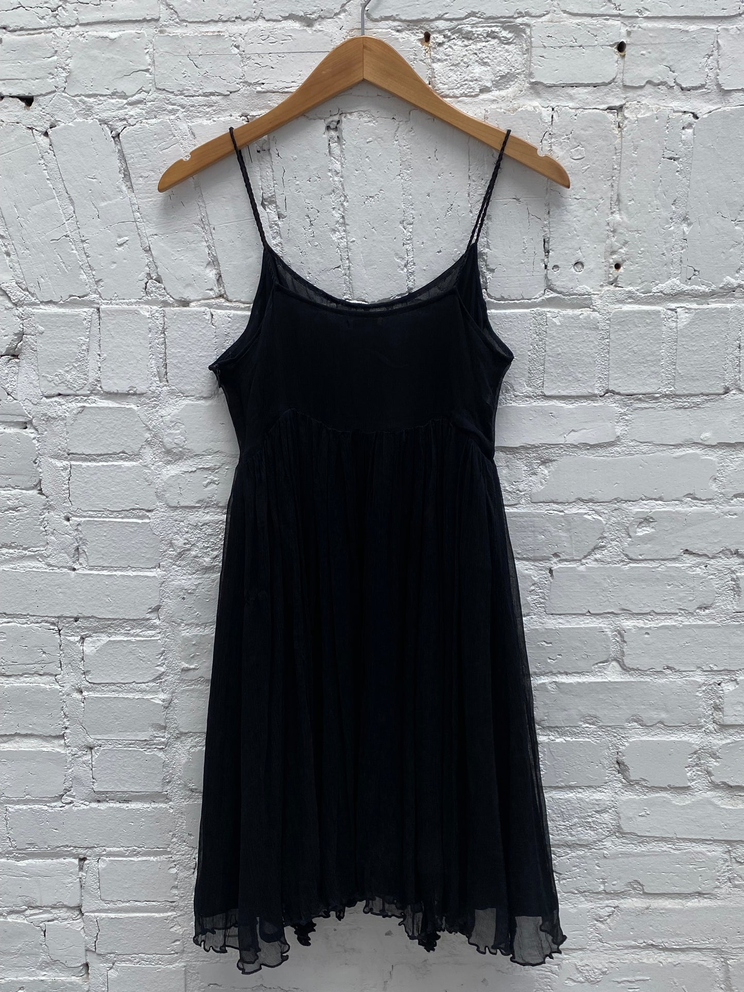 Miu Miu Vintage Black Silk Organza Dress, S