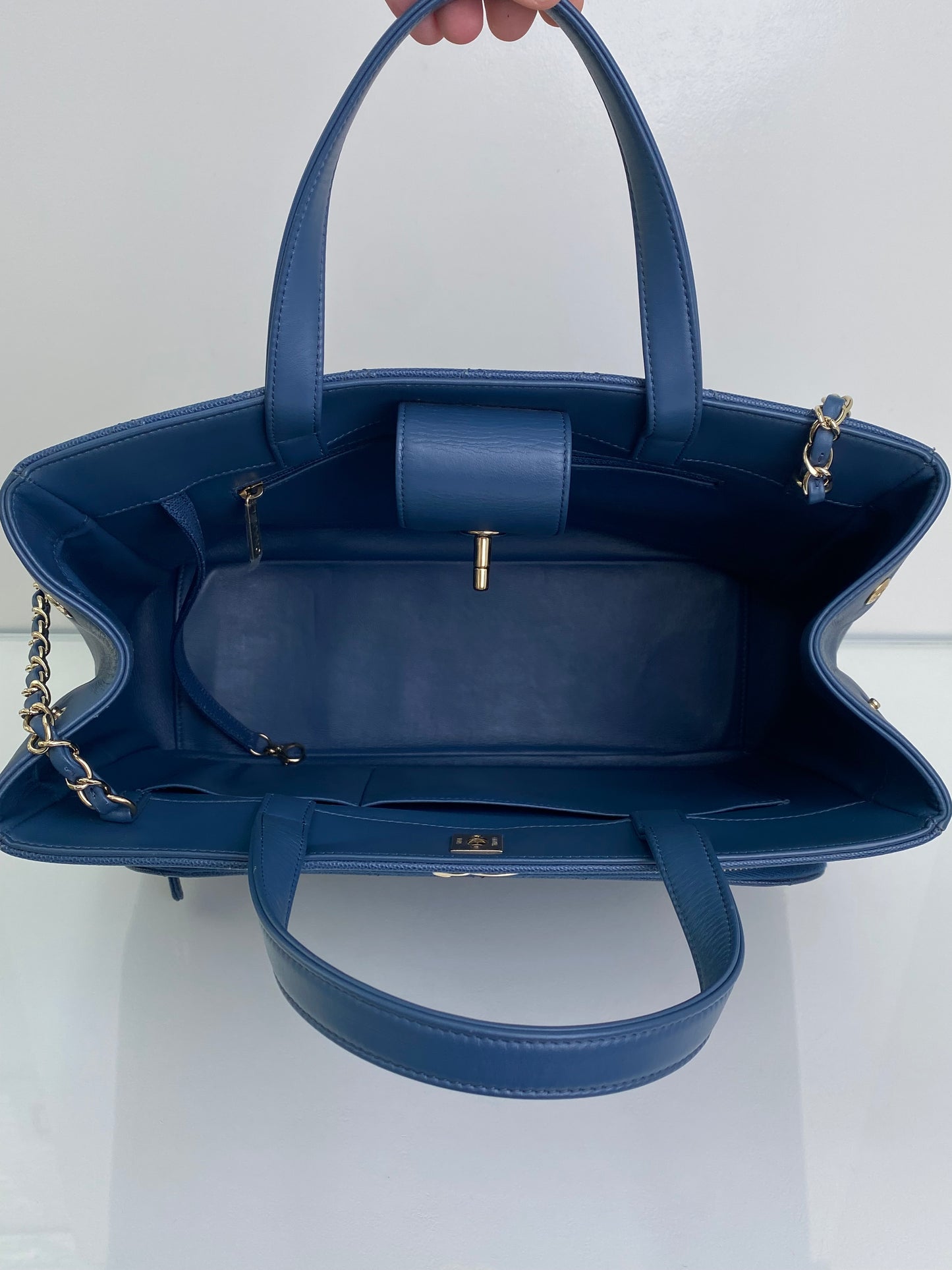 Chanel Blue Business Affinity Tote Bag GHW