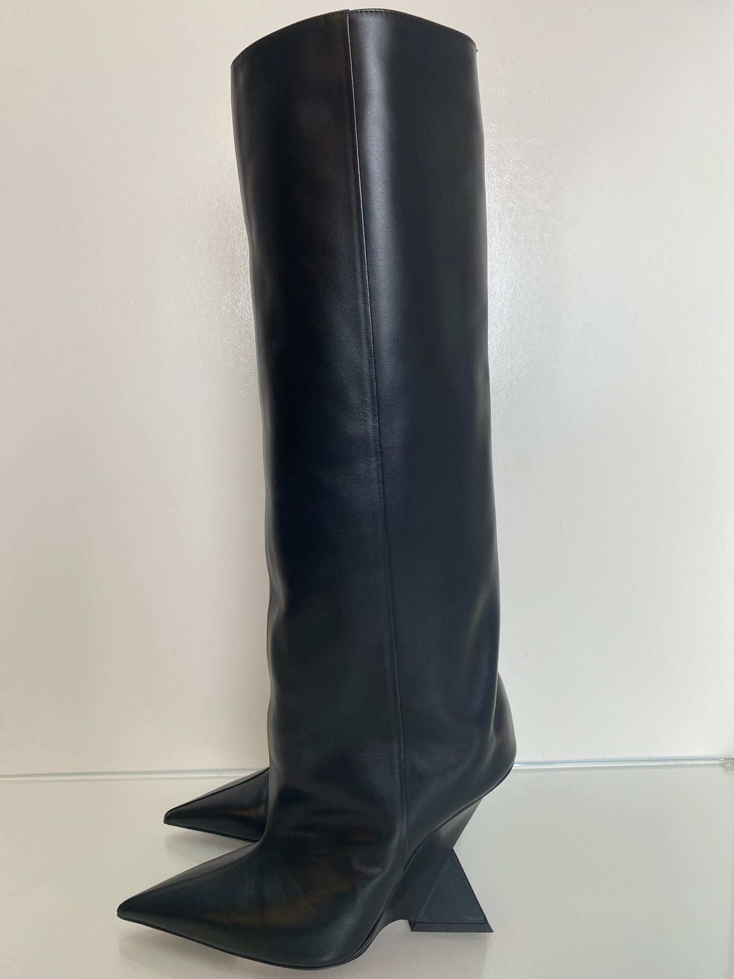 The Attico Black Cheope Knee-High Boots, 40