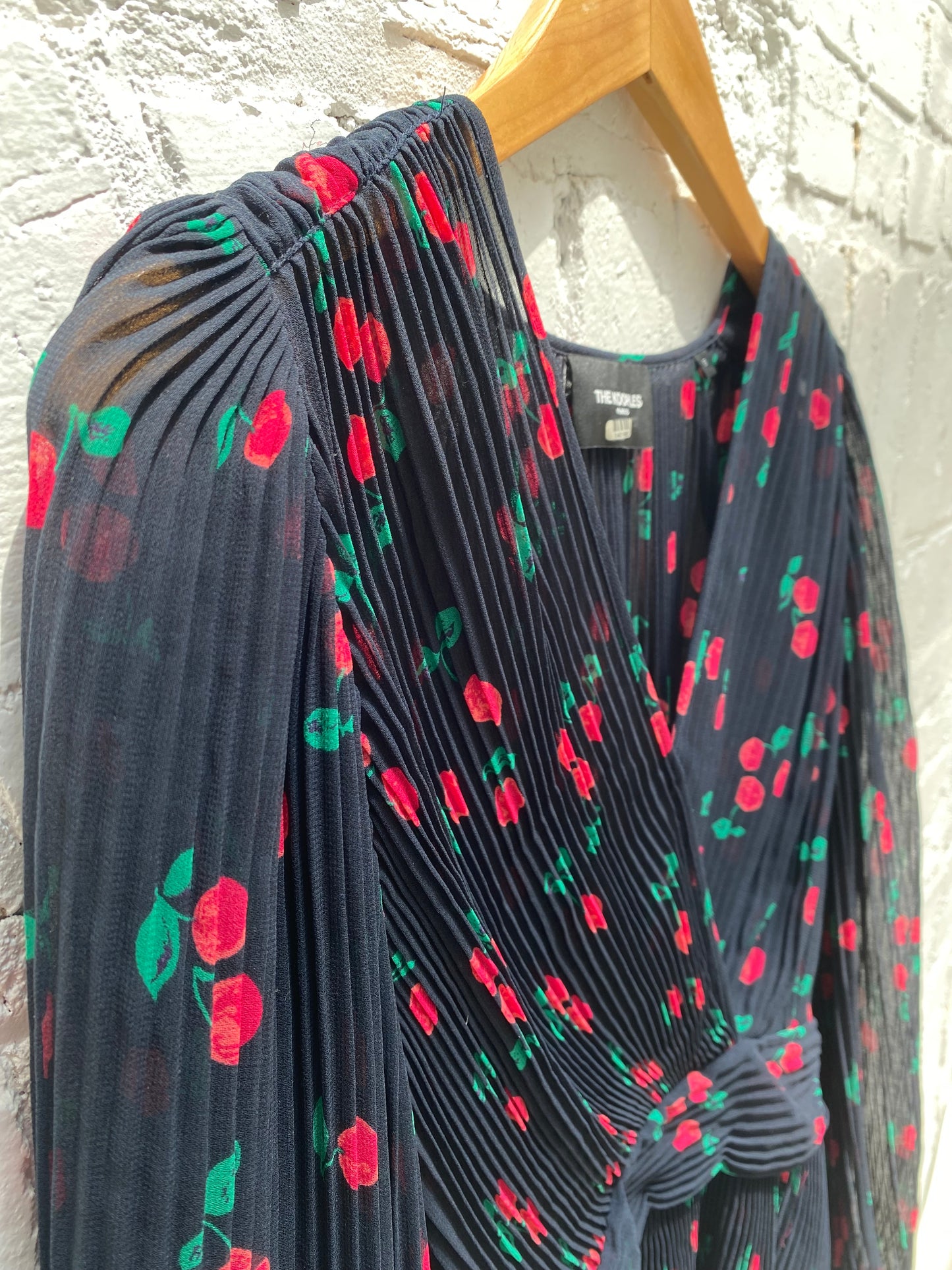 The Kooples Black Cherry Sheer Blouse, EST S