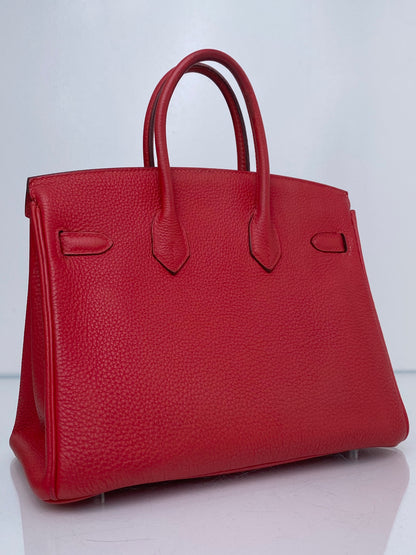 Hermes Birkin 25 Rouge Casaque Togo #C