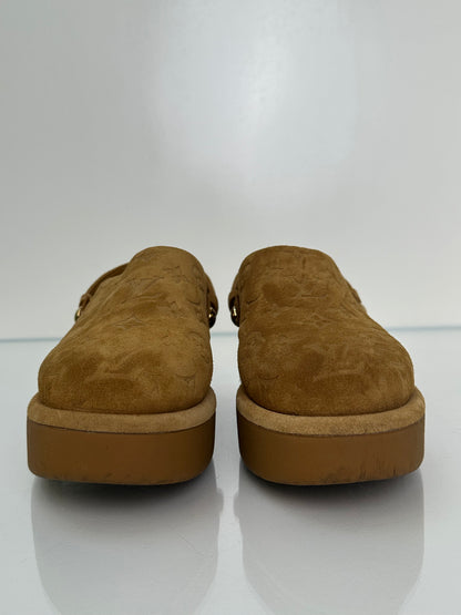 Louis Vuitton Chestnut Aspen Platform Clogs, 39