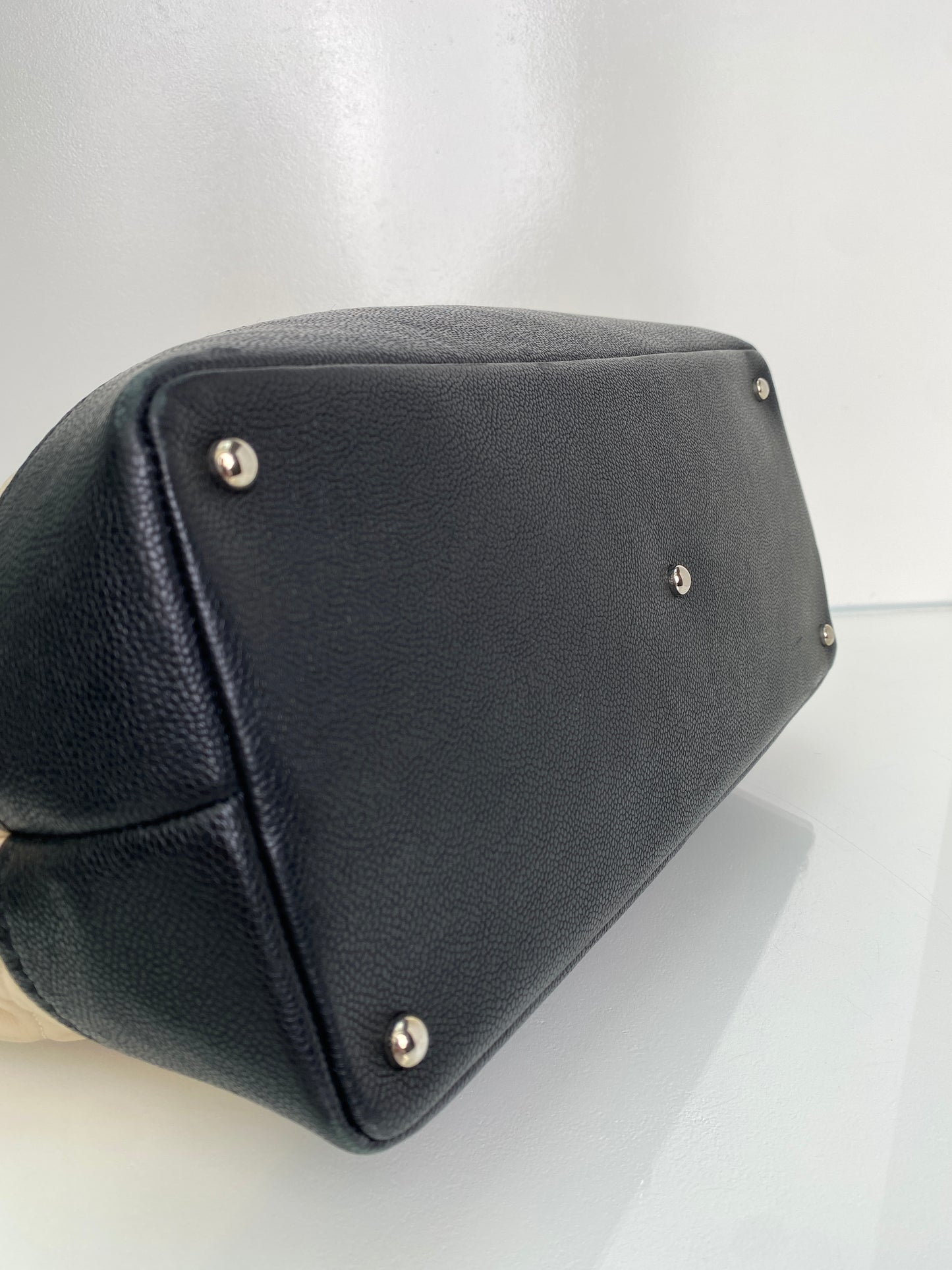 Chanel Nude & Black Globe Trotter Tote Bag SHW