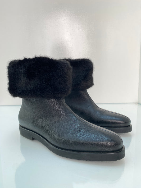 Toteme Black Faux Fur Boots, 39