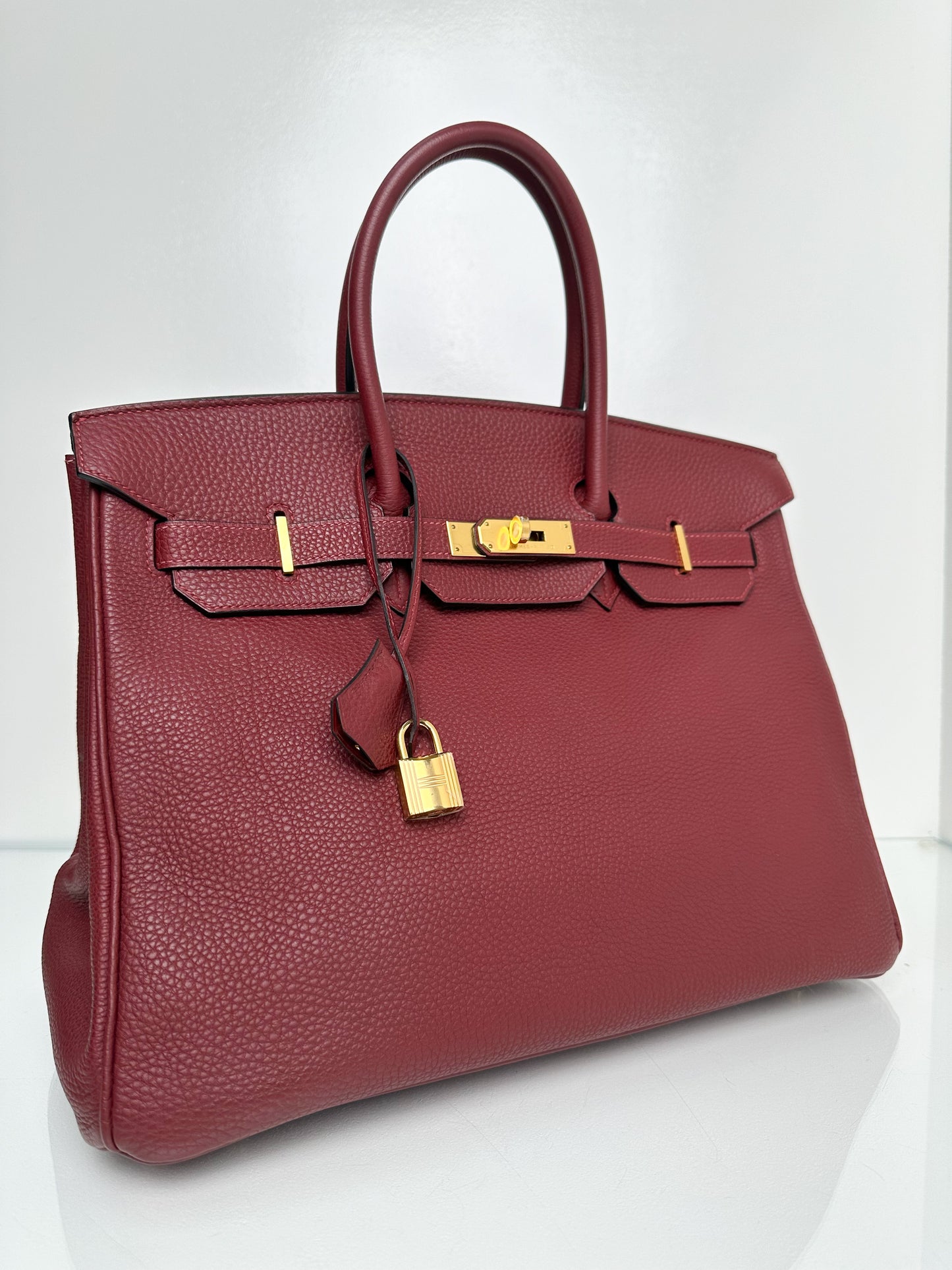 Hermes Birkin 35 Rouge H Togo GHW #E