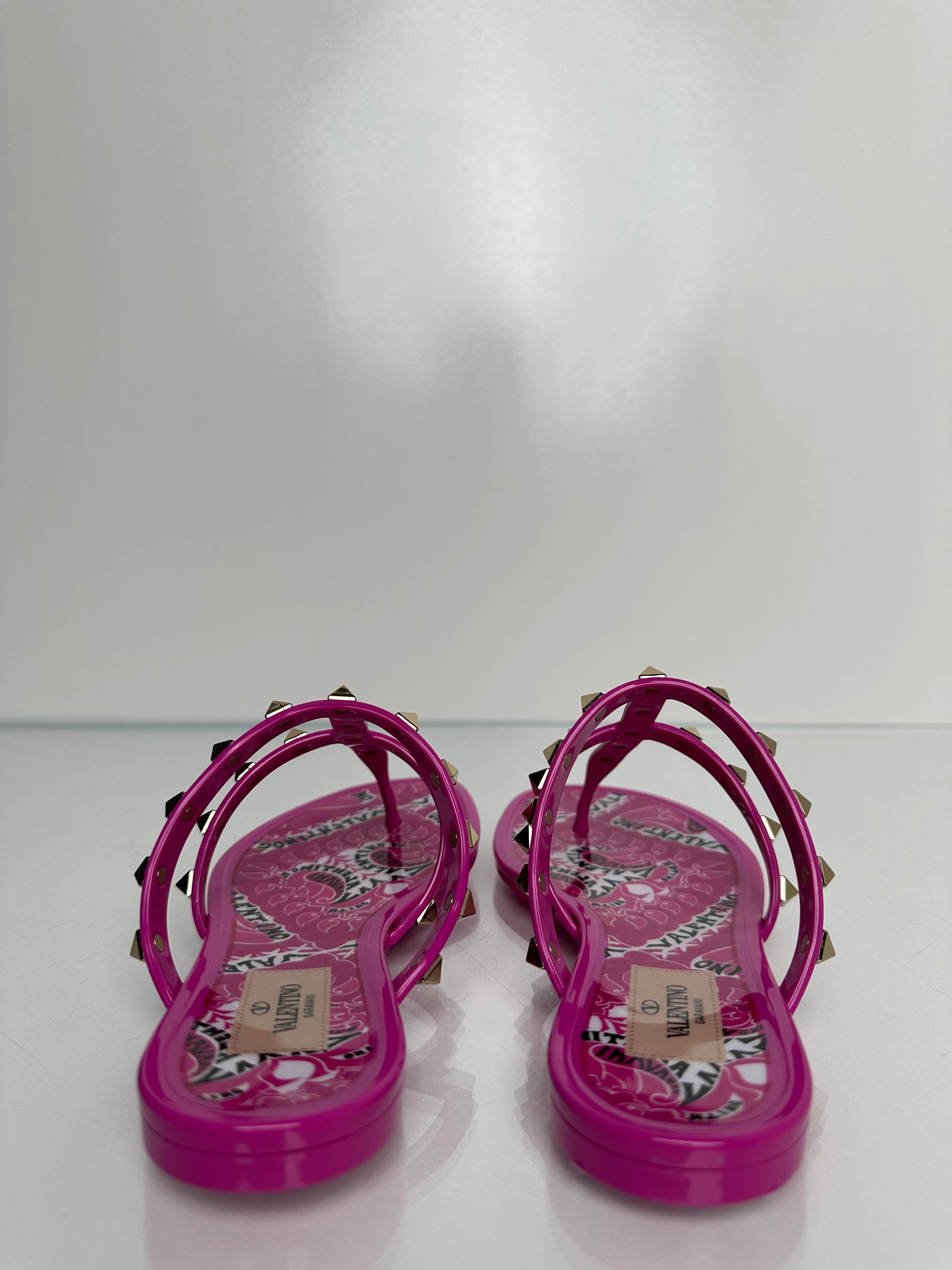 Valentino Pink Studded Sandals, 35