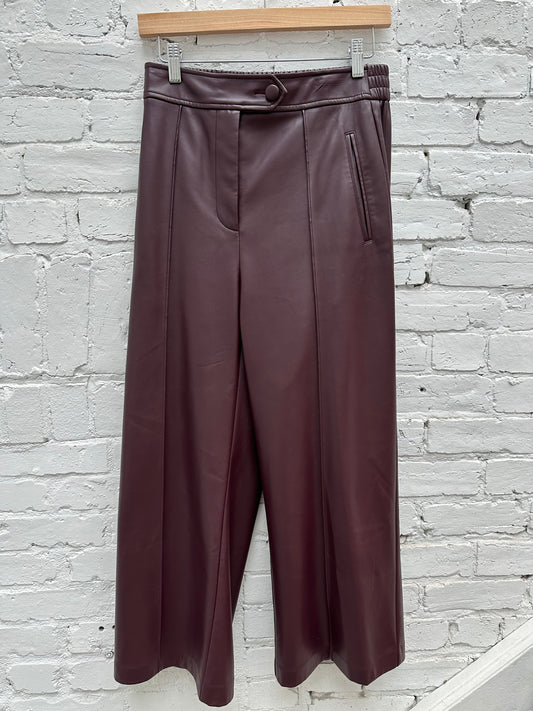 Suncoo Aubergine Pleather Pants, S