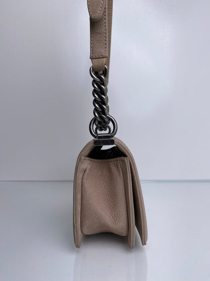 Chanel Taupe Boy Bag SHW