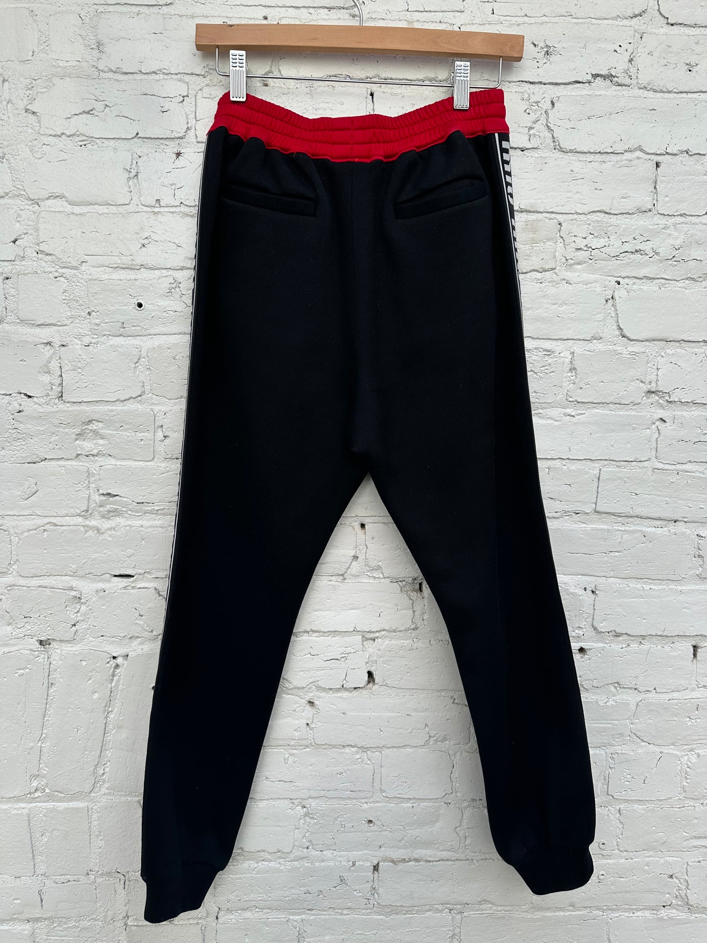 Miu Miu Black Sweatpants Red Trim