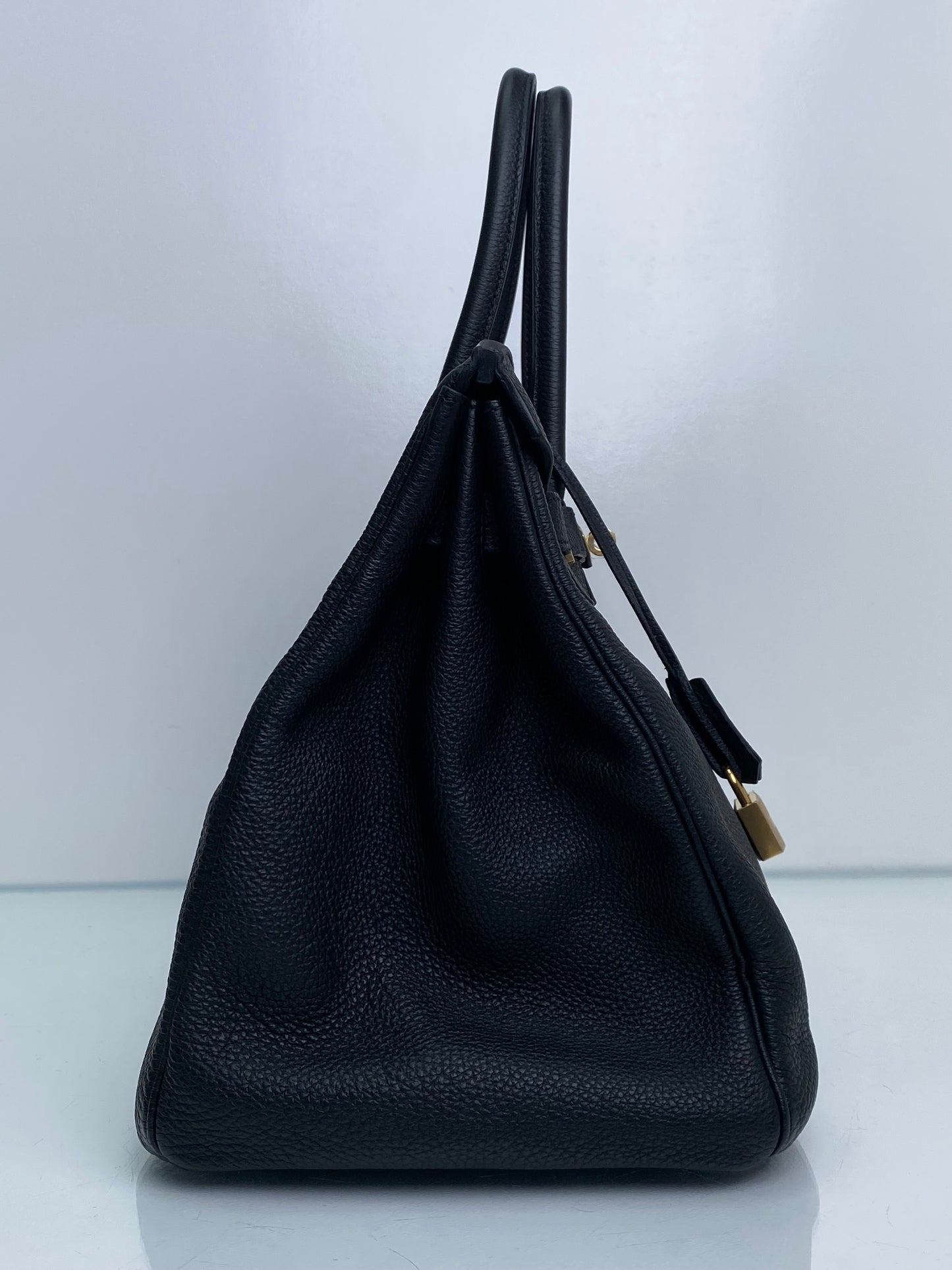Hermes Birkin 35 Black Togo GHW #Q