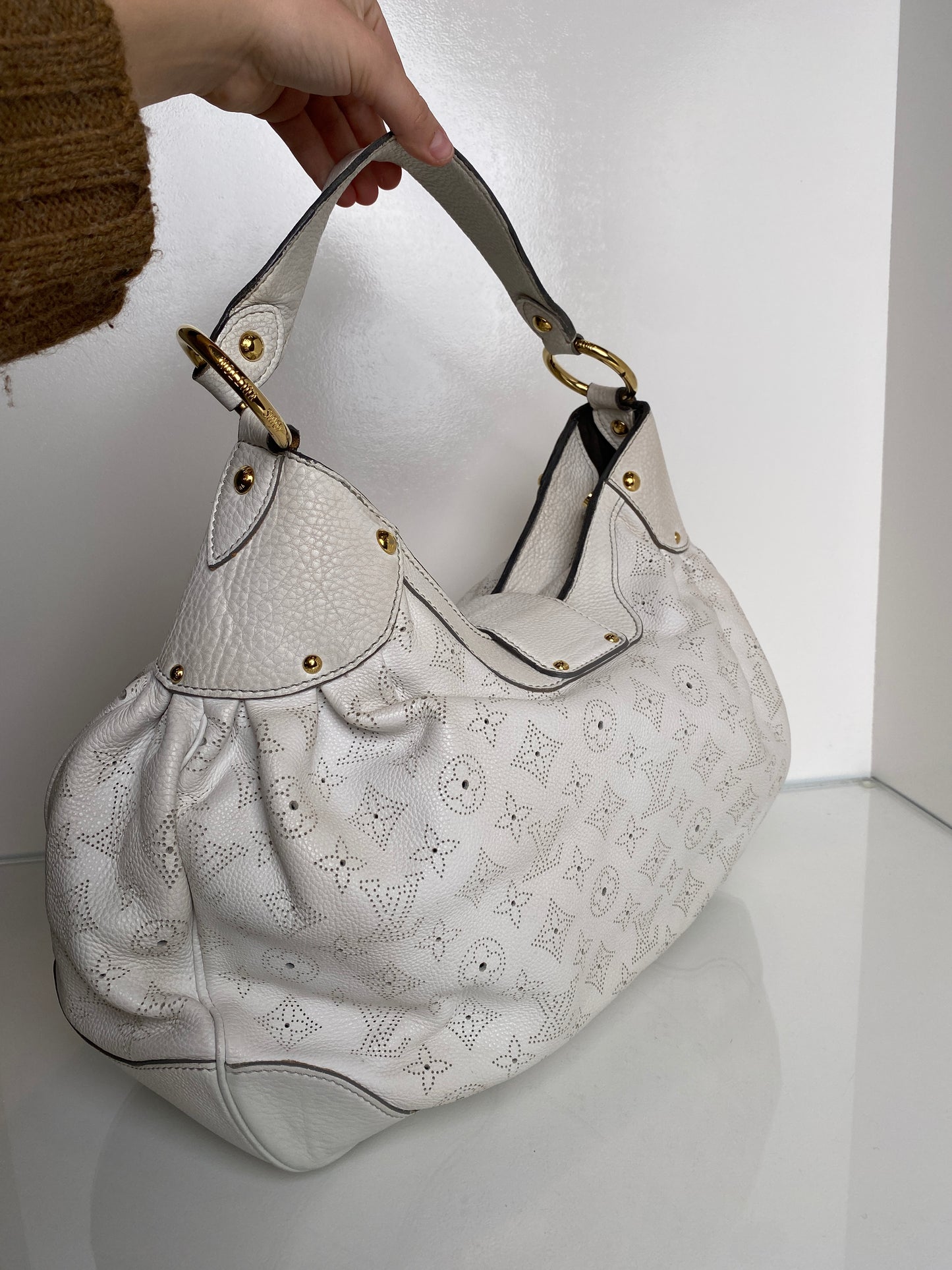 Louis Vuitton White Mahina Shoulder Bag