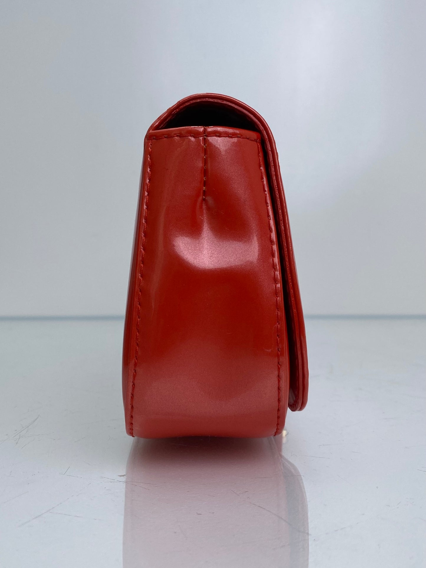 Louis Vuitton Orange Sobe Vernis Clutch GHW