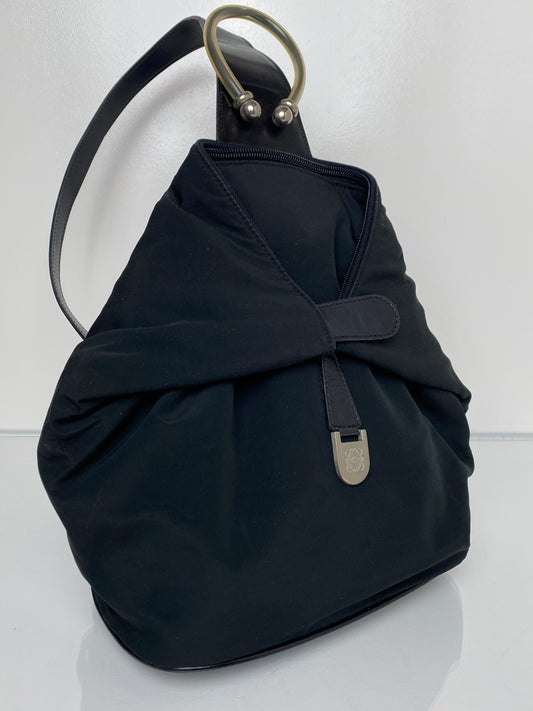 Loewe Black Nylon/Leather Bag