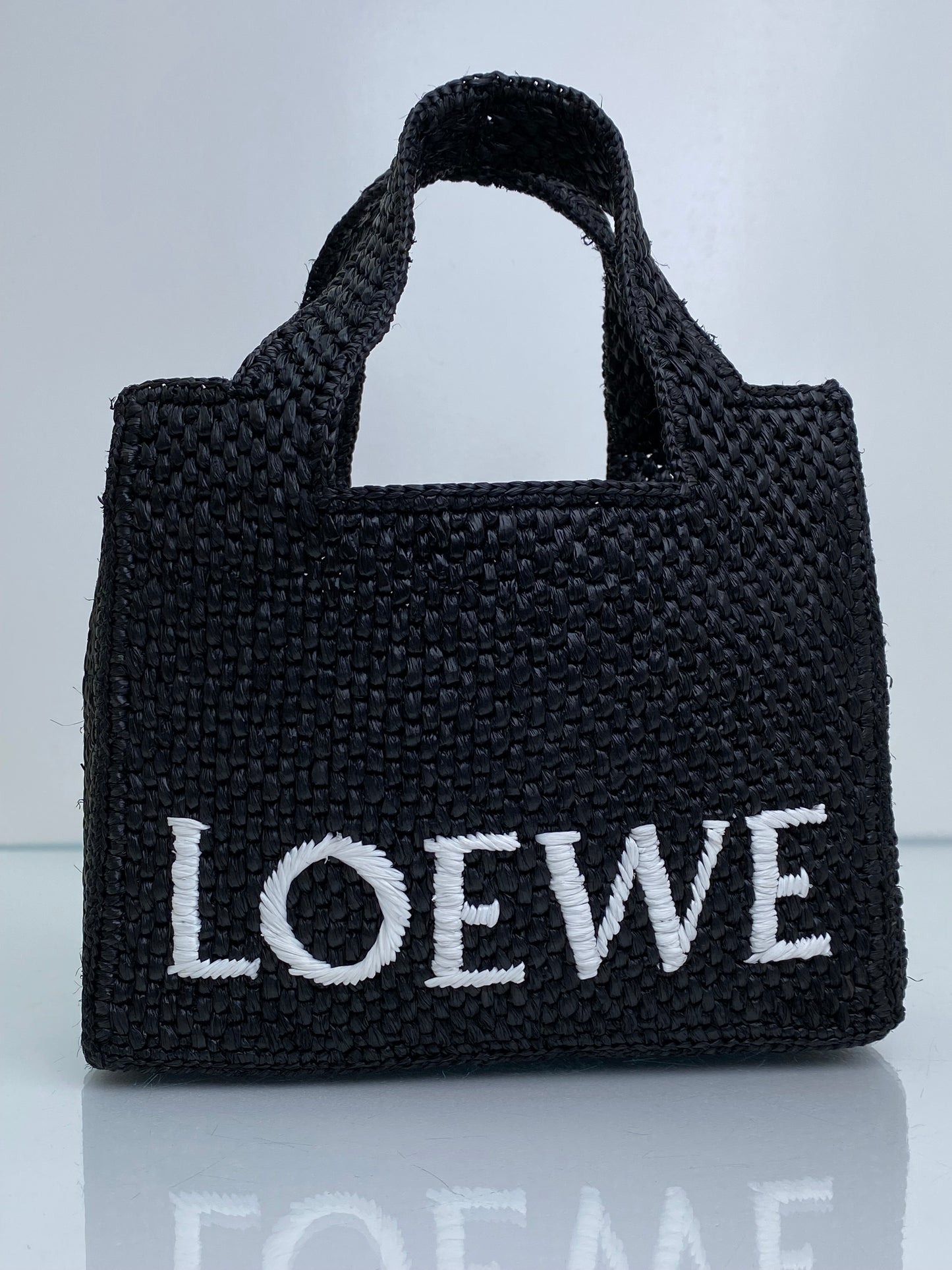 Loewe Women's Black Font Tote Bag w/Strap GHW