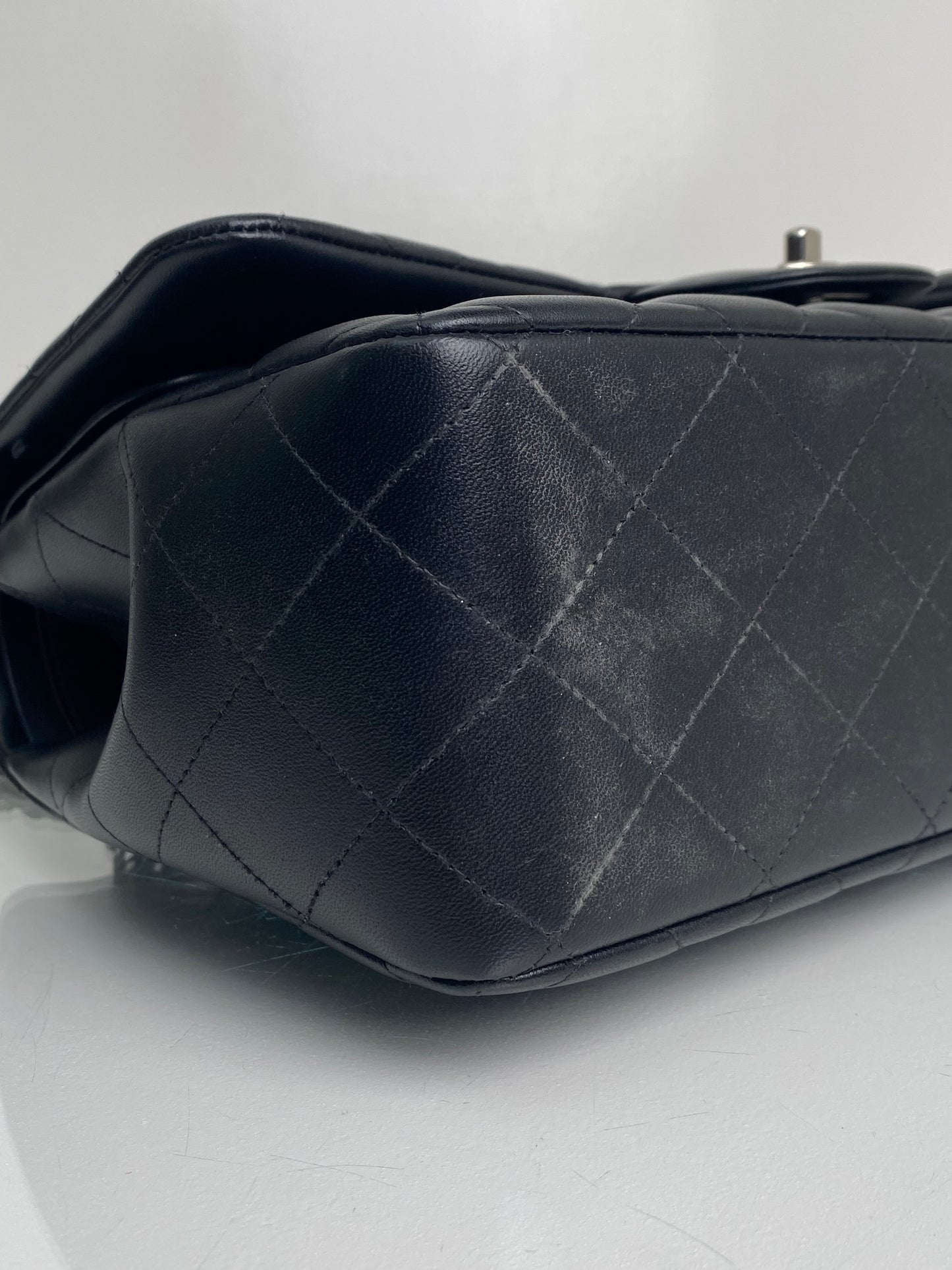 Chanel Black Jumbo Lambskin Bag SHW #18